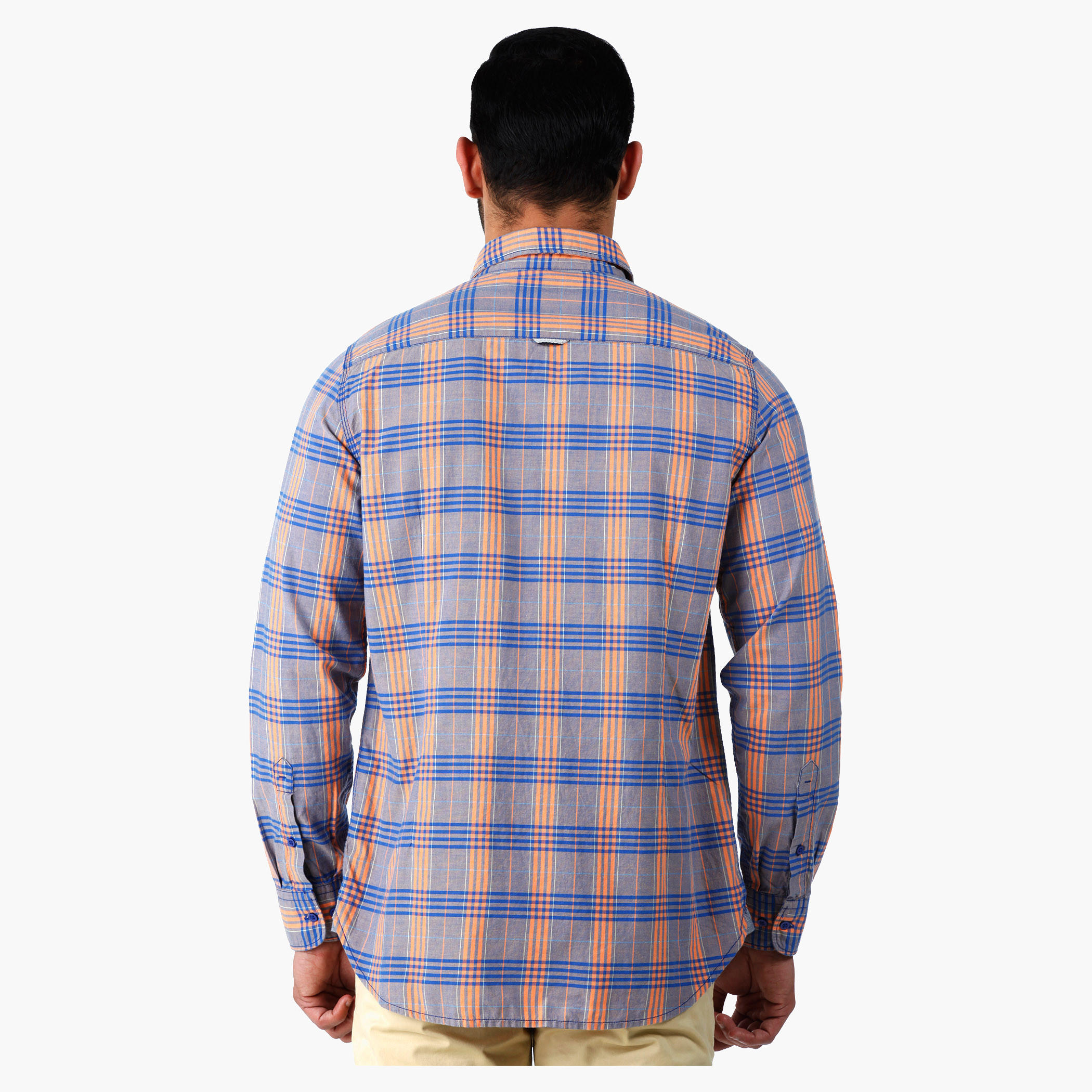 Lee Cooper Yarn-Dyed Cotton Shirt with Long Sleeves in Regular Fit-men-clothing-shirts-image-2