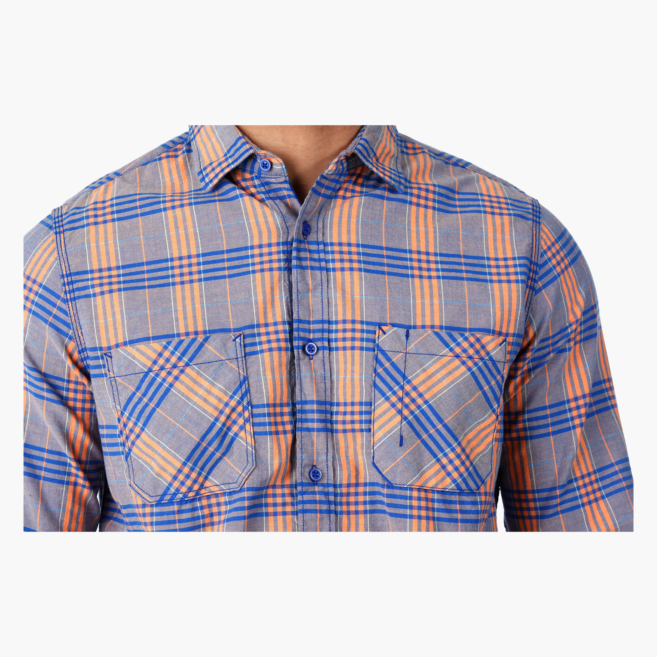 Lee Cooper Yarn-Dyed Cotton Shirt with Long Sleeves in Regular Fit-men-clothing-shirts-image-4