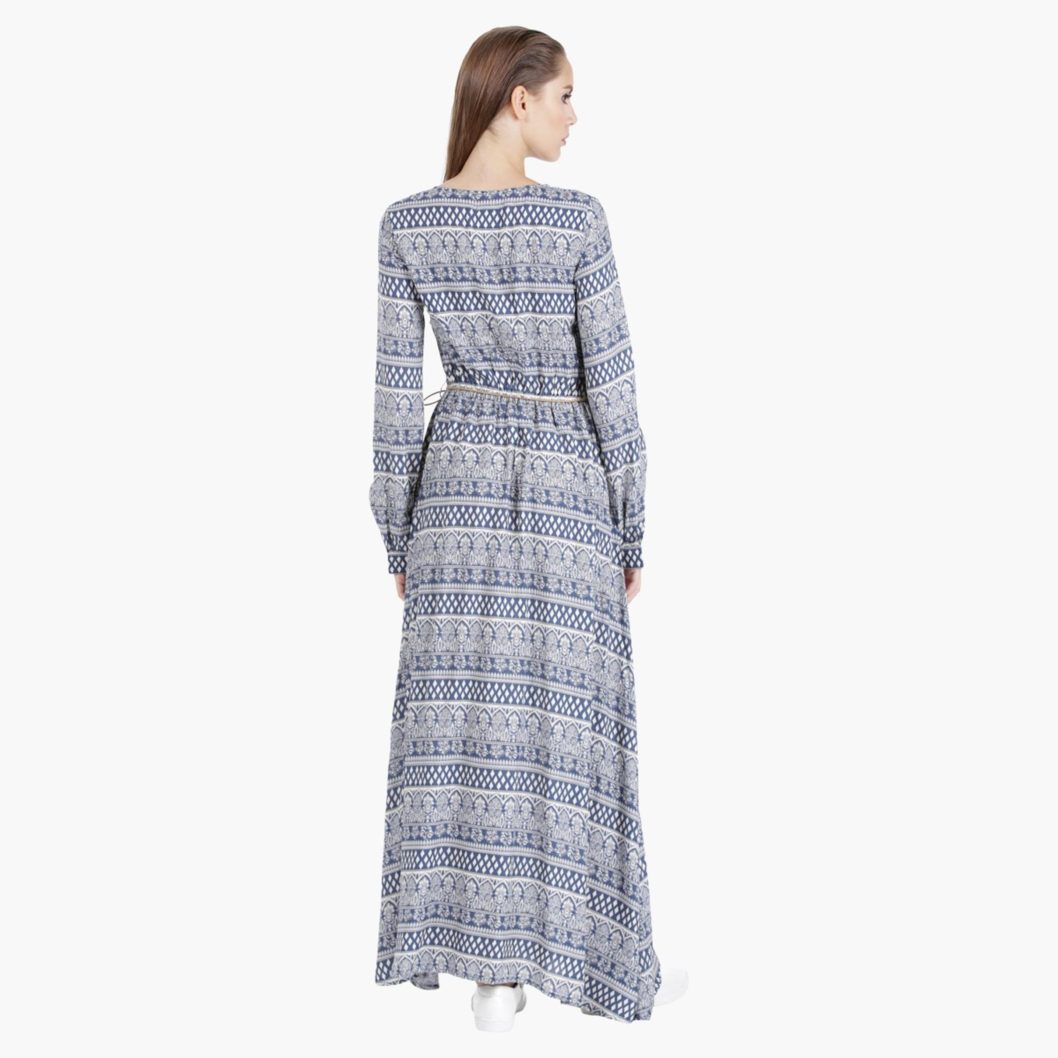 Lee Cooper Maxi Dress with Lantern Sleeves in Regular Fit-women-clothing-dresses-image-2