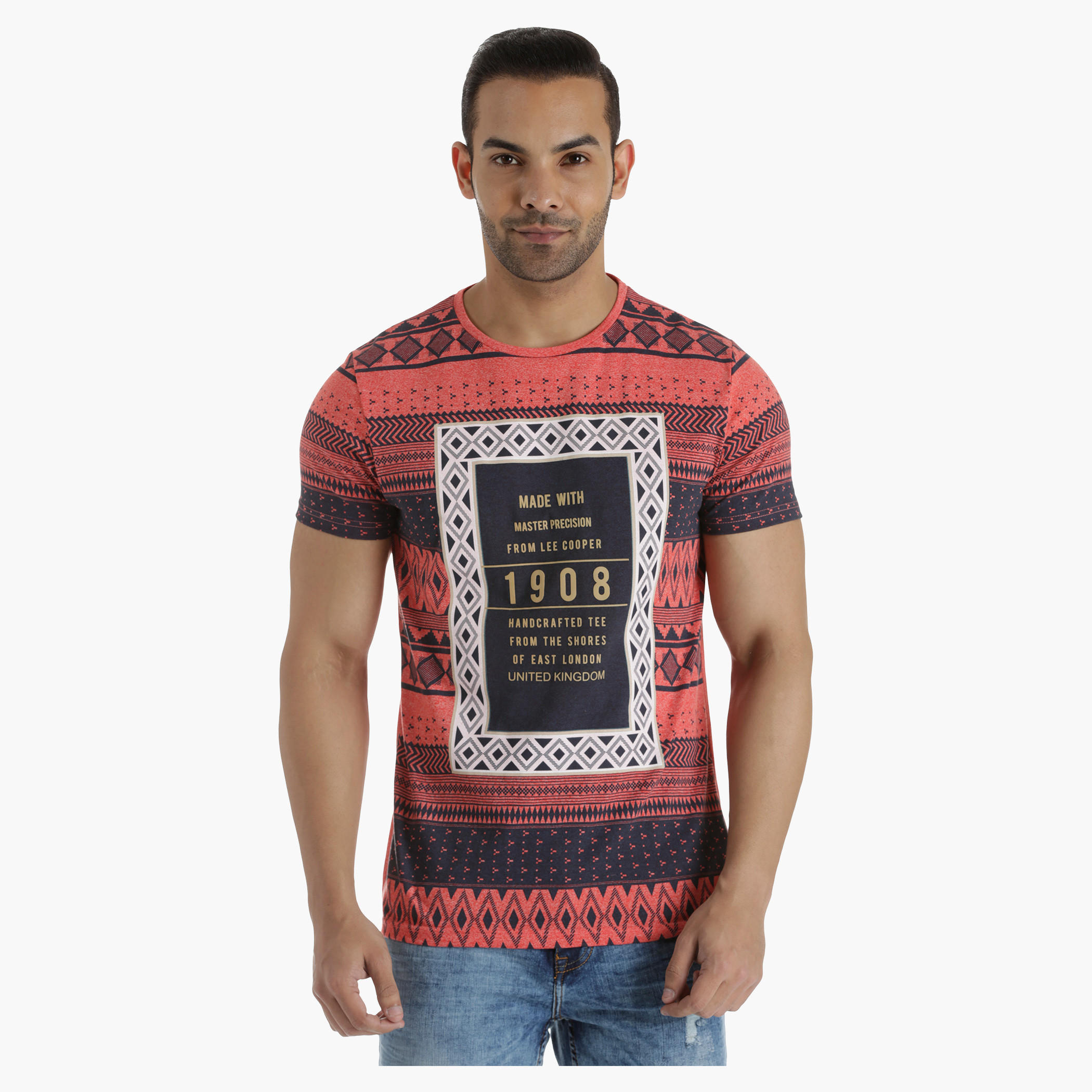 Lee Cooper Basic T-Shirt with All Over Print in Regular Fit-men-clothing-tshirtsandpolos-tshirts-image-1