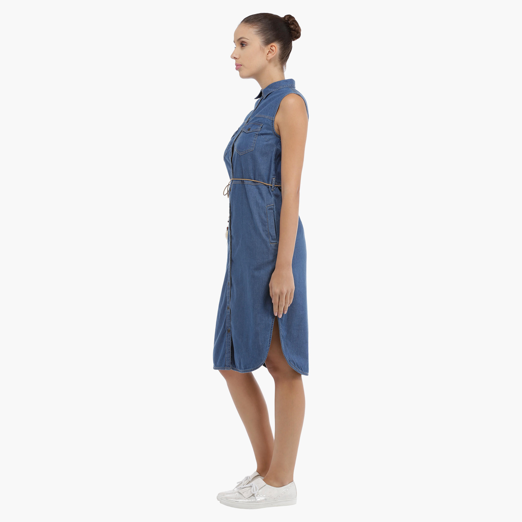 Lee Cooper U-Hem Shirt Dress-women-clothing-dresses-image-3