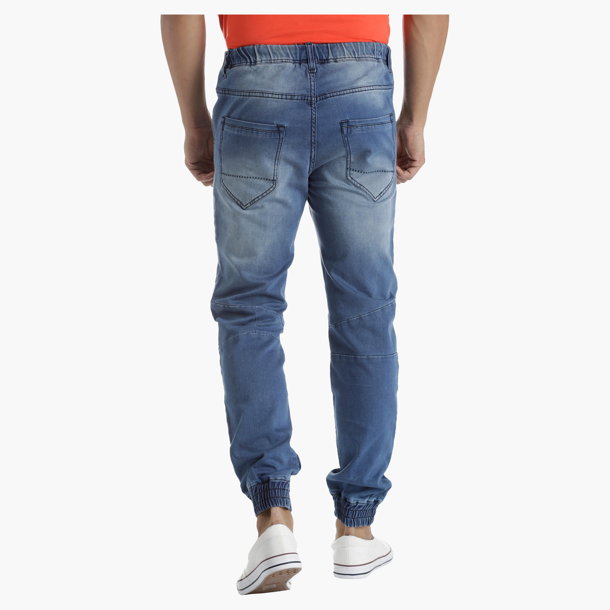 Lee Cooper Low Rise Denim Jog Pants in Slim Fit-men-clothing-bottoms-jeans-image-2