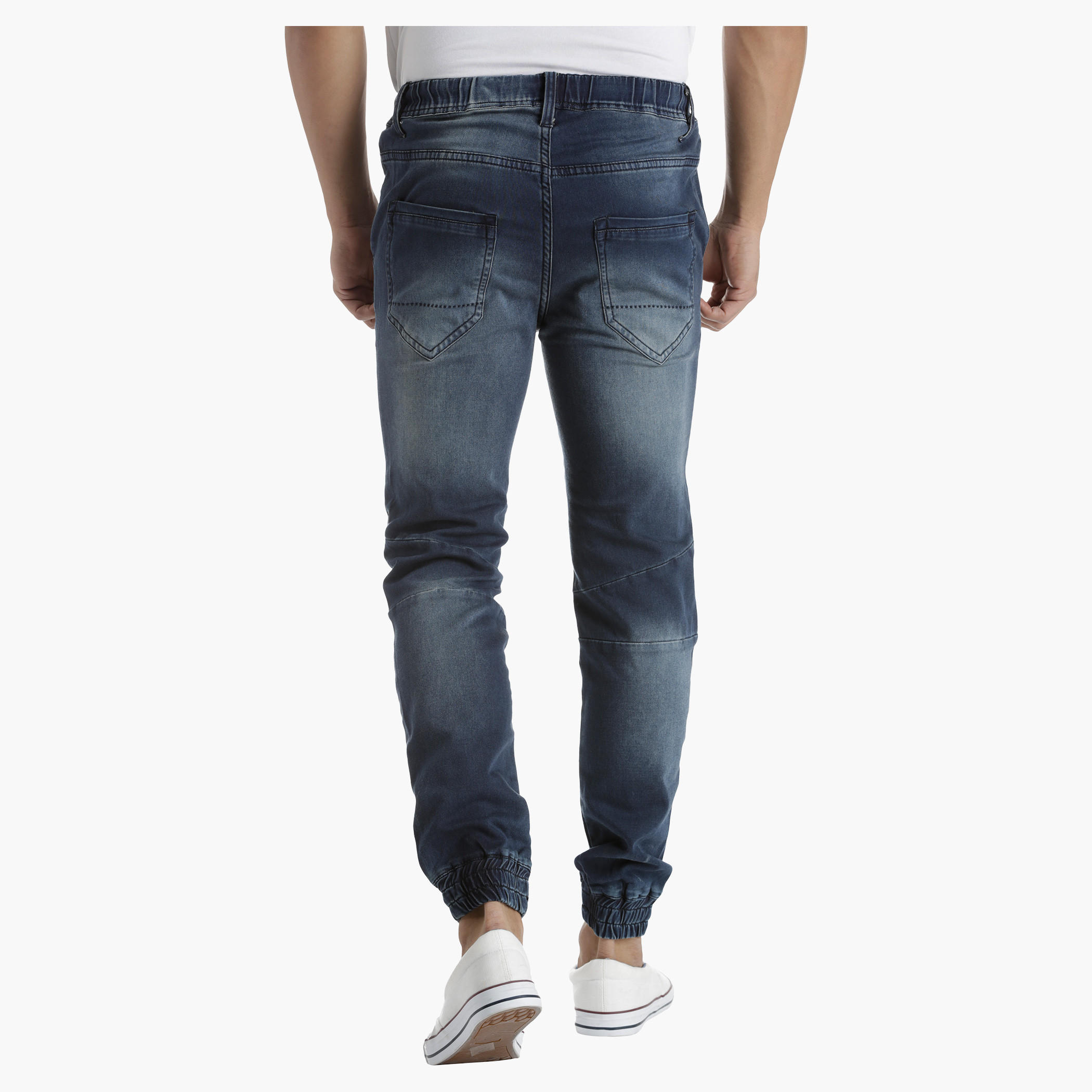 Lee Cooper Low Rise Denim Jogger Pants in Slim Fit-men-clothing-bottoms-jeans-image-2