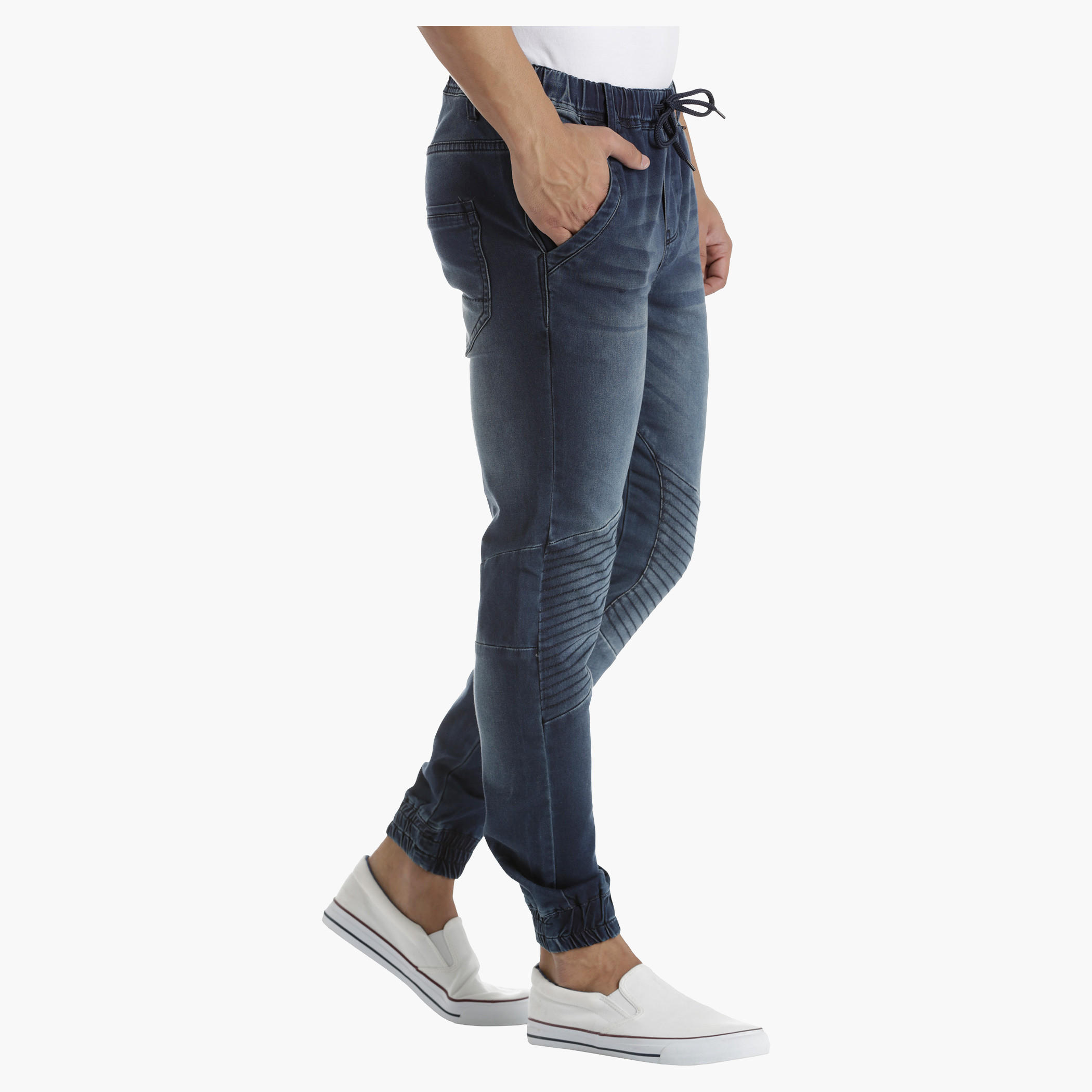 Lee Cooper Low Rise Denim Jogger Pants in Slim Fit-men-clothing-bottoms-jeans-image-3