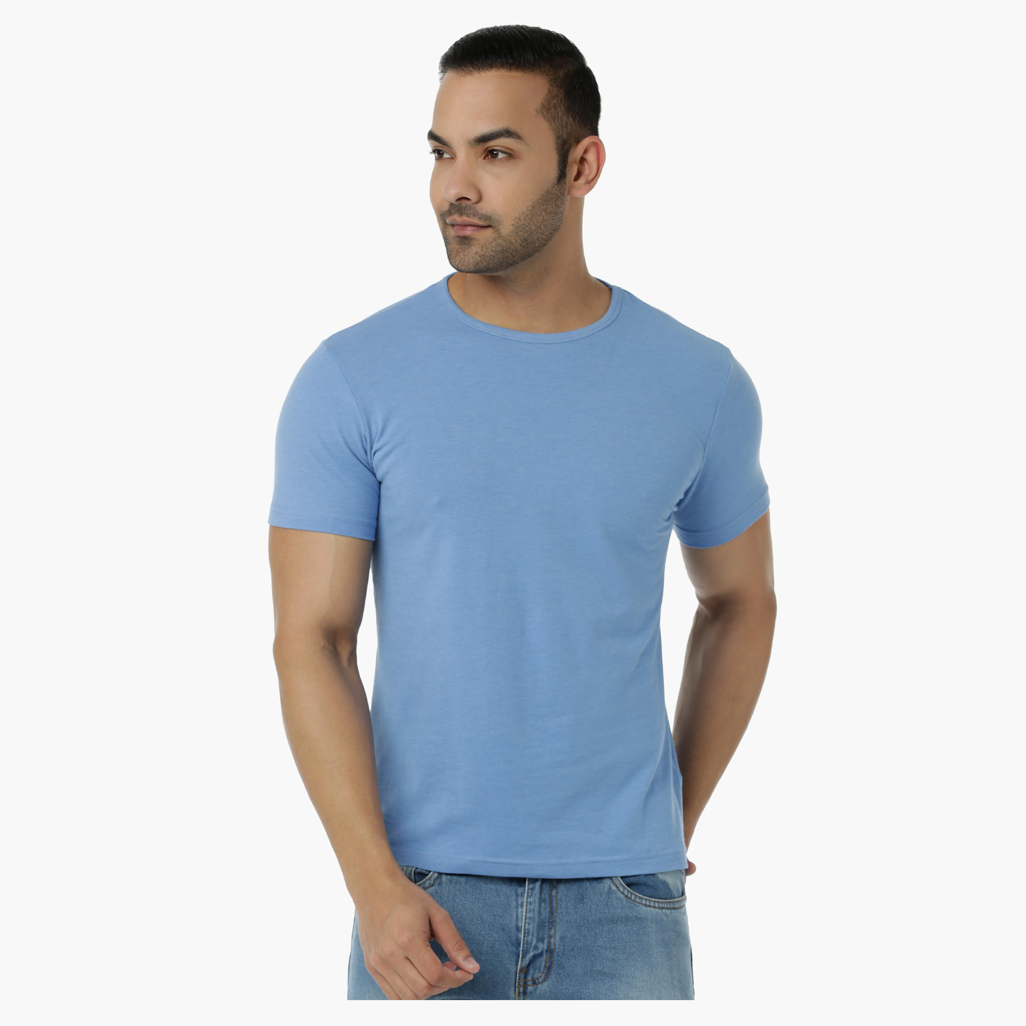 Lee Cooper Basic T-Shirt with Round Neck and Short Sleeves in Muscle Fit-men-clothing-tshirtsandpolos-tshirts-image-1