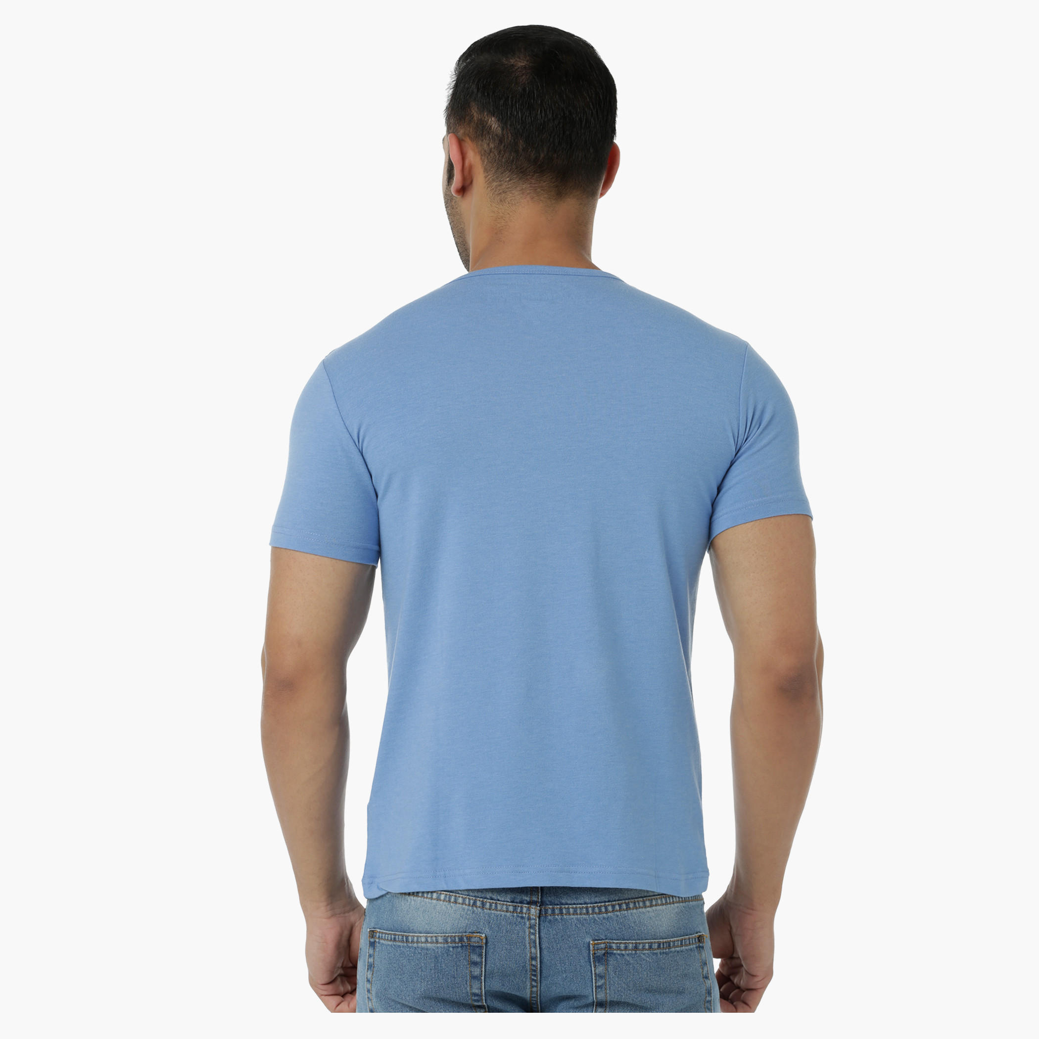 Lee Cooper Basic T-Shirt with Round Neck and Short Sleeves in Muscle Fit-men-clothing-tshirtsandpolos-tshirts-image-2
