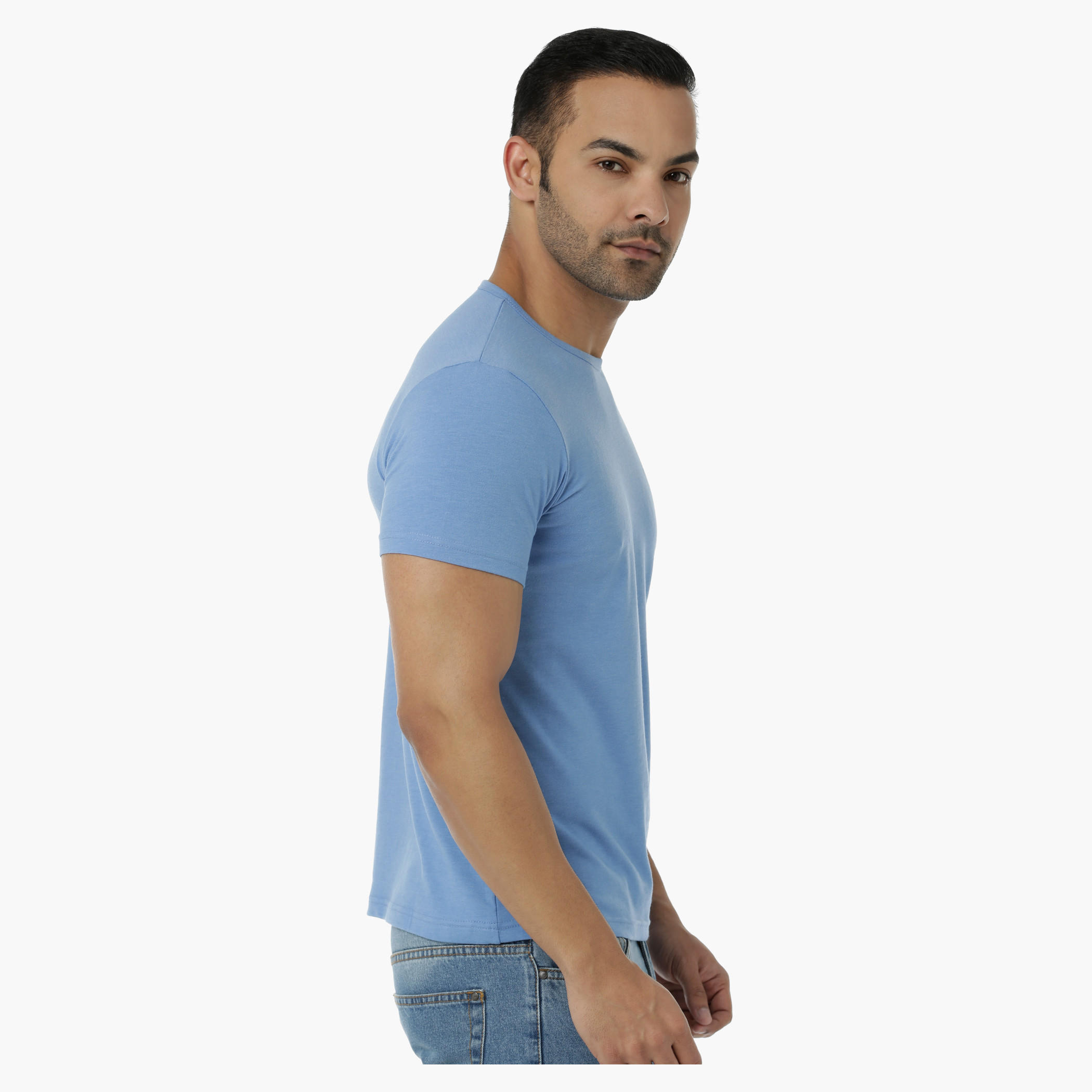 Lee Cooper Basic T-Shirt with Round Neck and Short Sleeves in Muscle Fit-men-clothing-tshirtsandpolos-tshirts-image-3