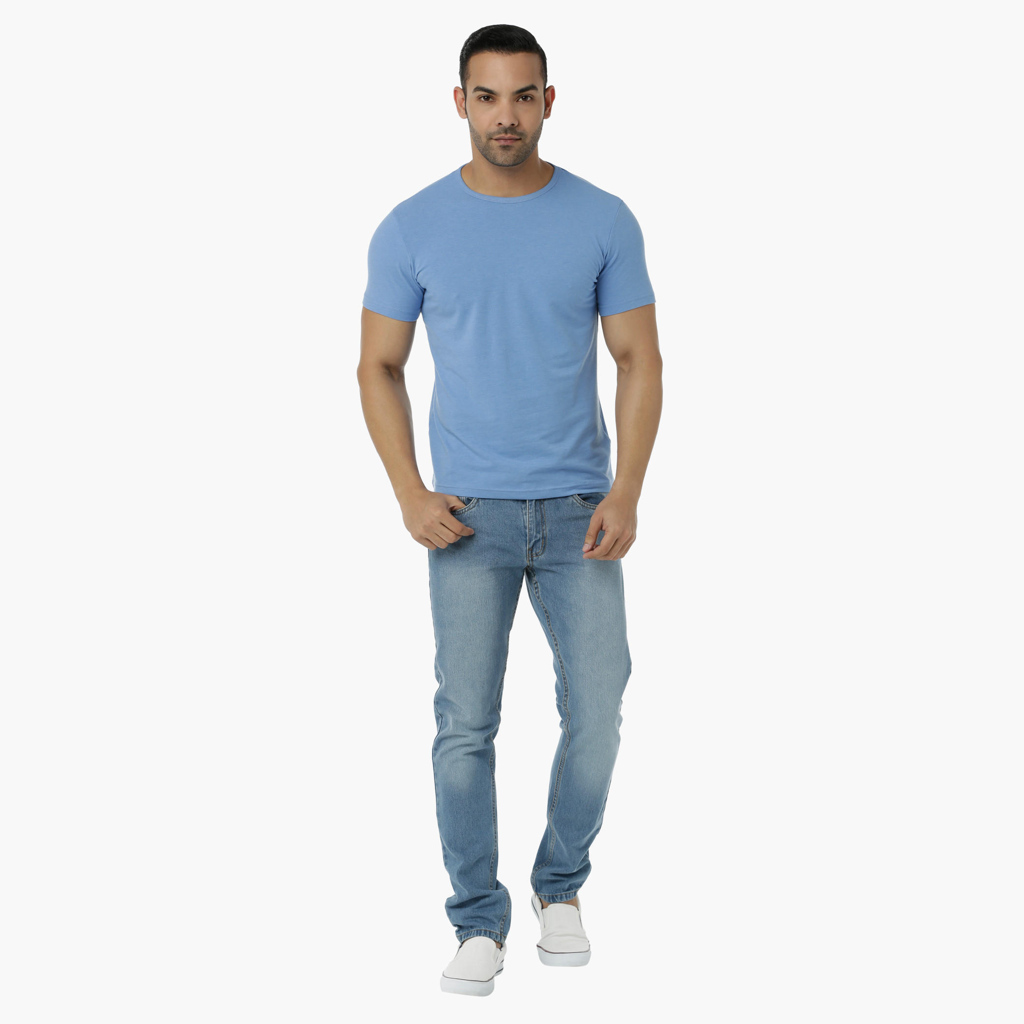 Lee Cooper Basic T-Shirt with Round Neck and Short Sleeves in Muscle Fit-men-clothing-tshirtsandpolos-tshirts-image-5