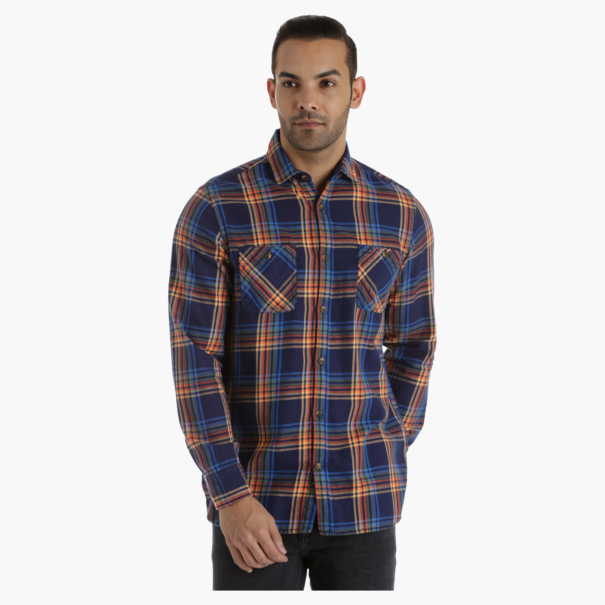 Lee Cooper Yarn-Dyed Cotton Shirt in Regular Fit-men-clothing-shirts-image-1