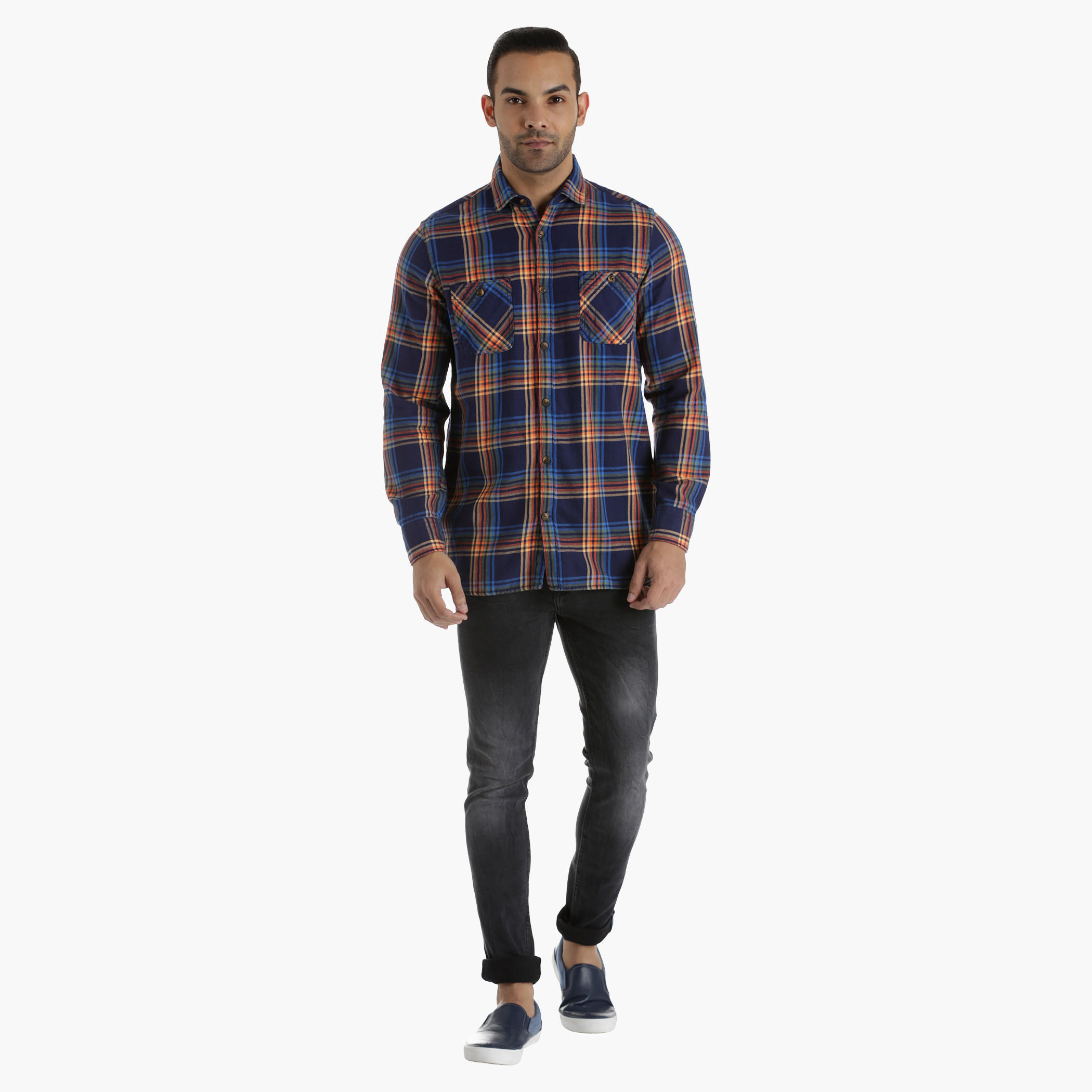 Lee Cooper Yarn-Dyed Cotton Shirt in Regular Fit-men-clothing-shirts-image-5