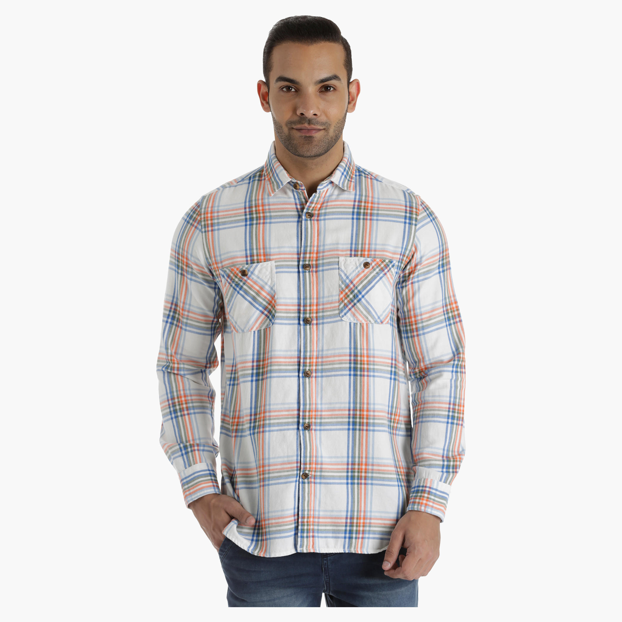 Lee Cooper Yarn-Dyed Cotton Shirt in Regular Fit-men-clothing-shirts-image-1
