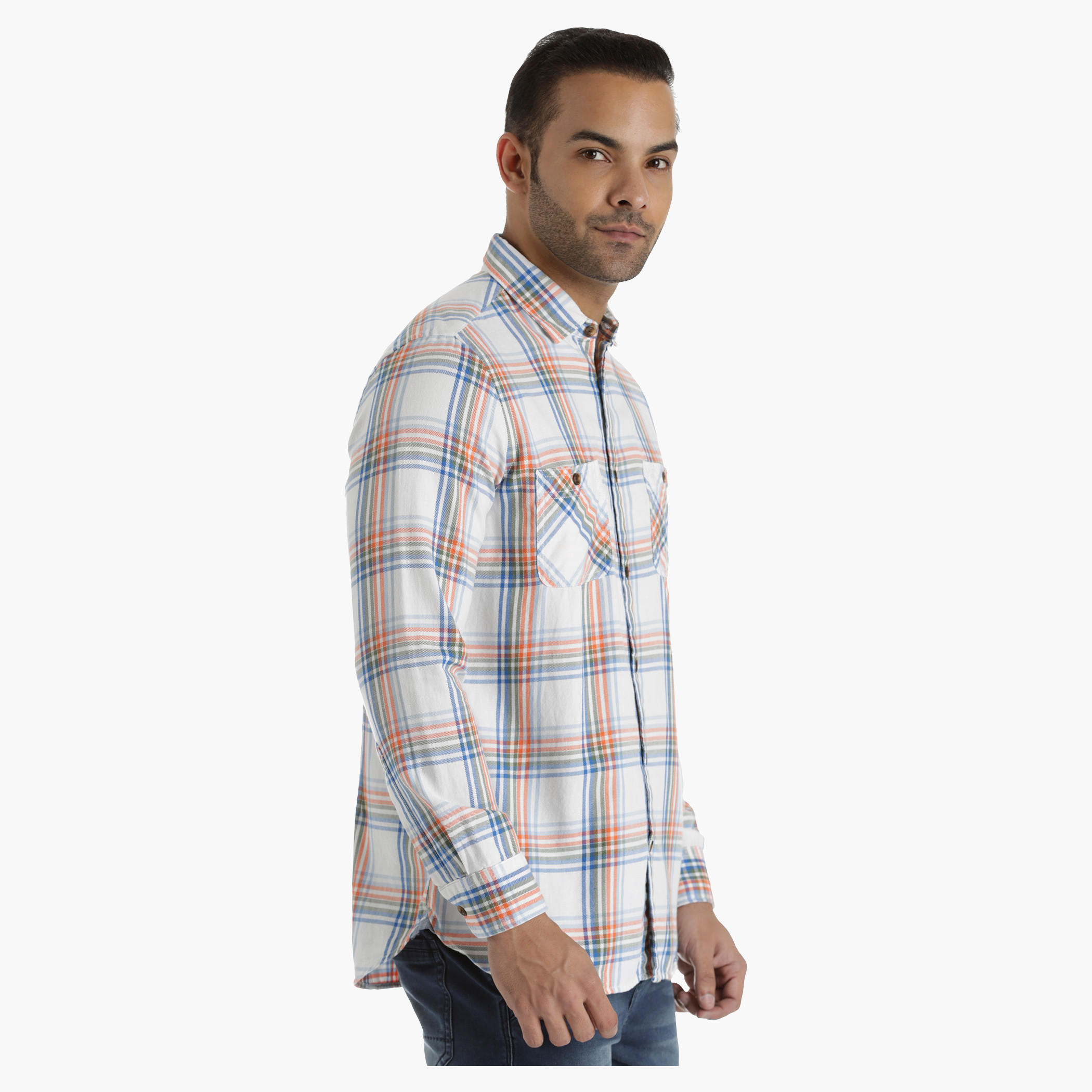 Lee Cooper Yarn-Dyed Cotton Shirt in Regular Fit-men-clothing-shirts-image-3