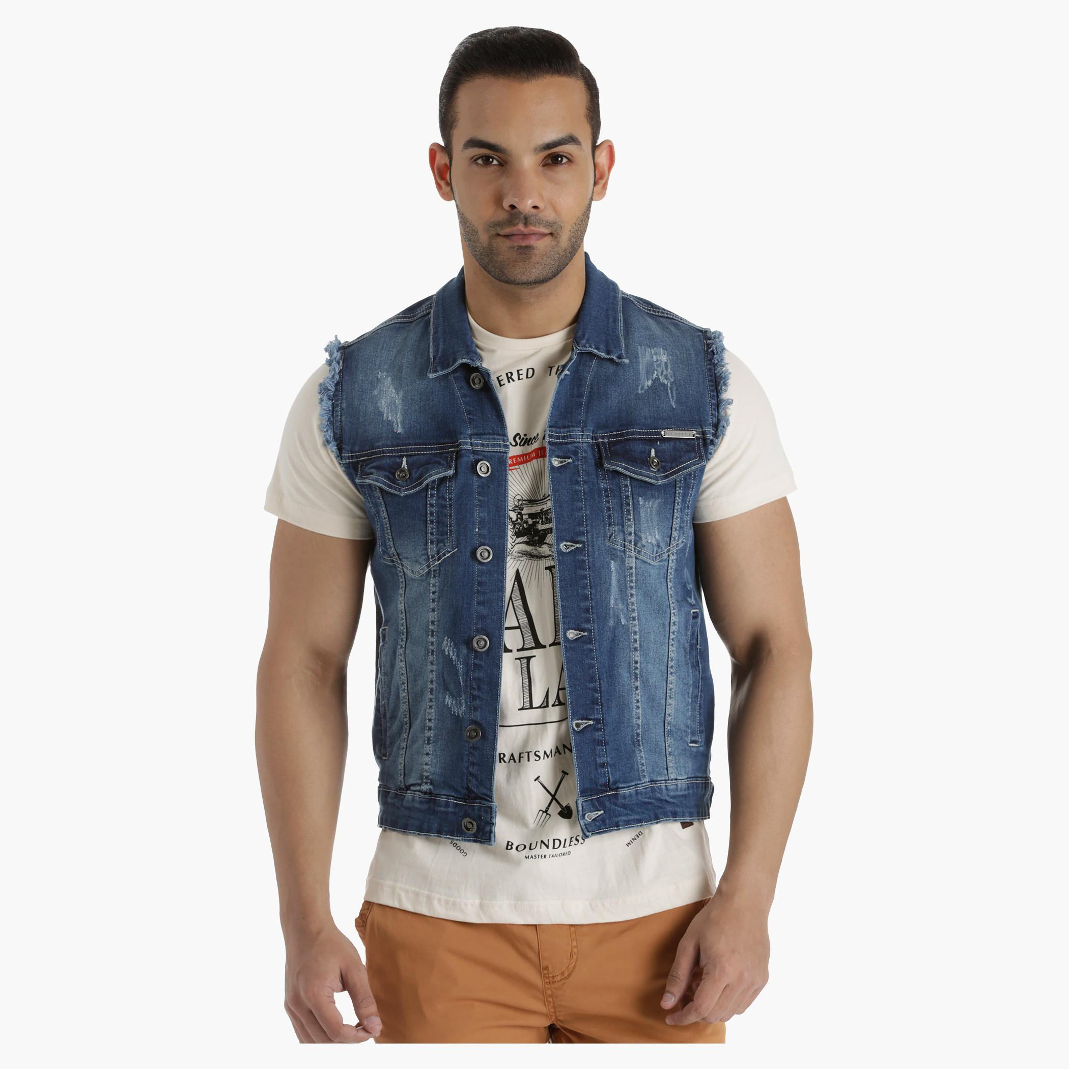 Lee Cooper Short Denim Jacket in Regular Fit-men-clothing-jacketsandblazers-jackets-image-1