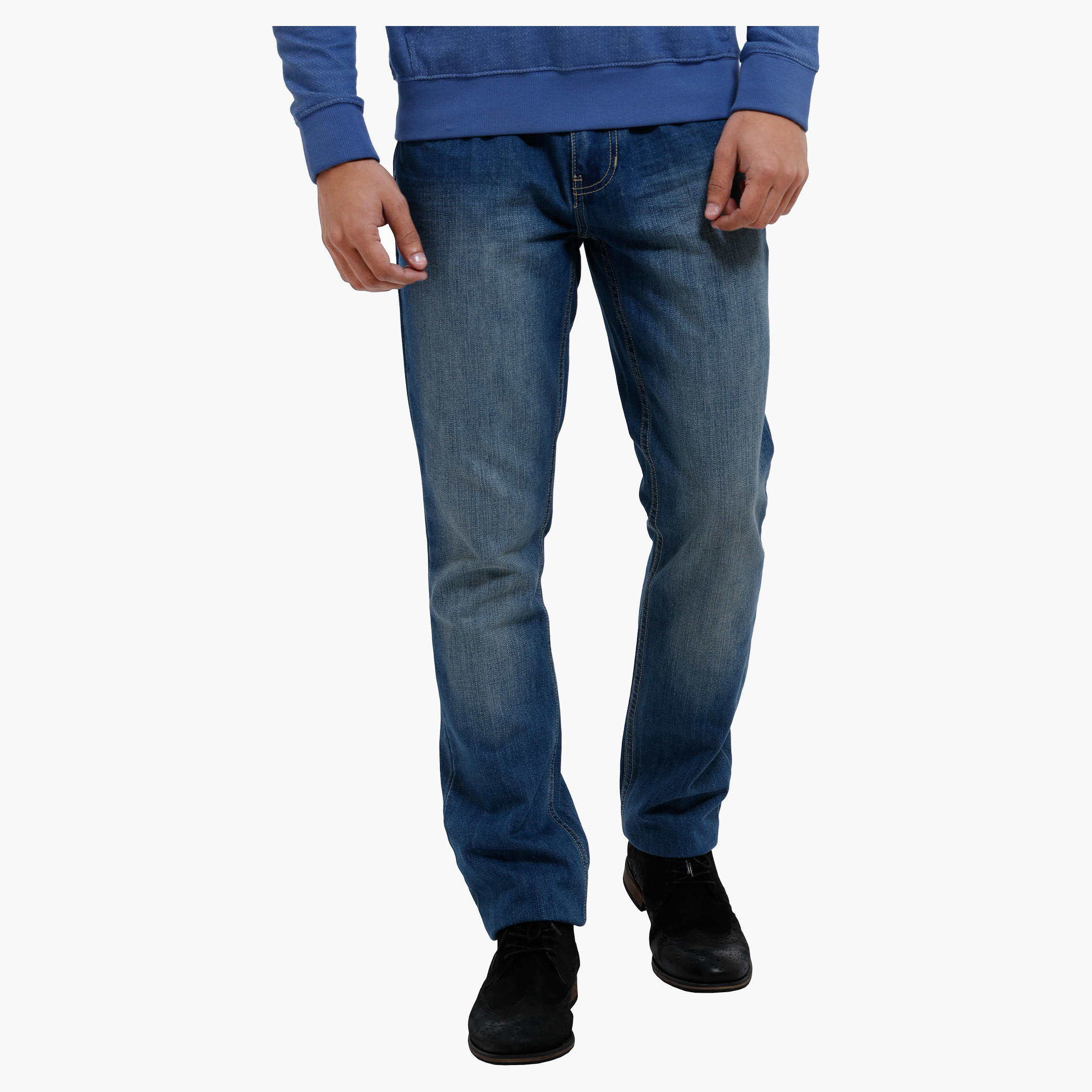 Lee Cooper Full Length Jeans with Button Closure-men-clothing-bottoms-jeans-image-1
