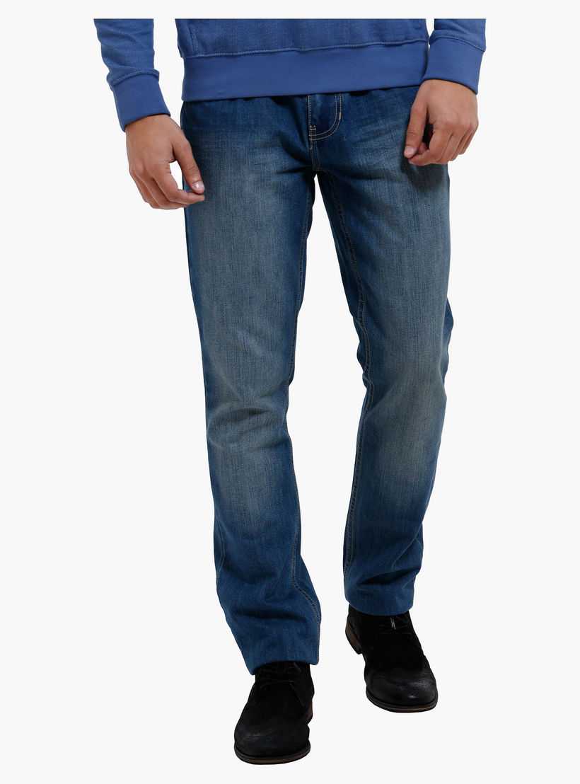 Lee Cooper Full Length Jeans with Button Closure-men-clothing-bottoms-jeans-image-1