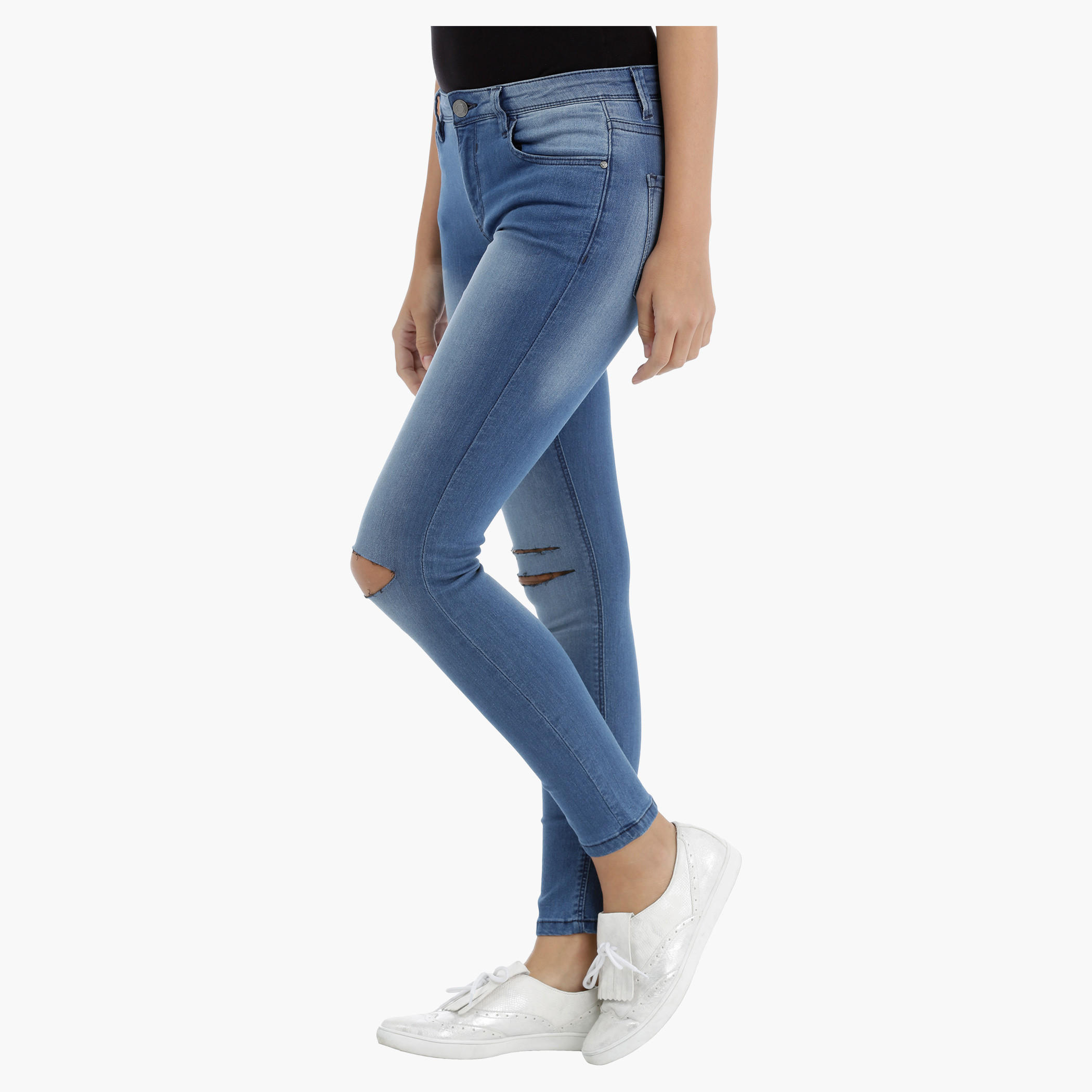 Lee Cooper Skinny Jeans with Ripped Effect-women-clothing-bottoms-jeans-image-3