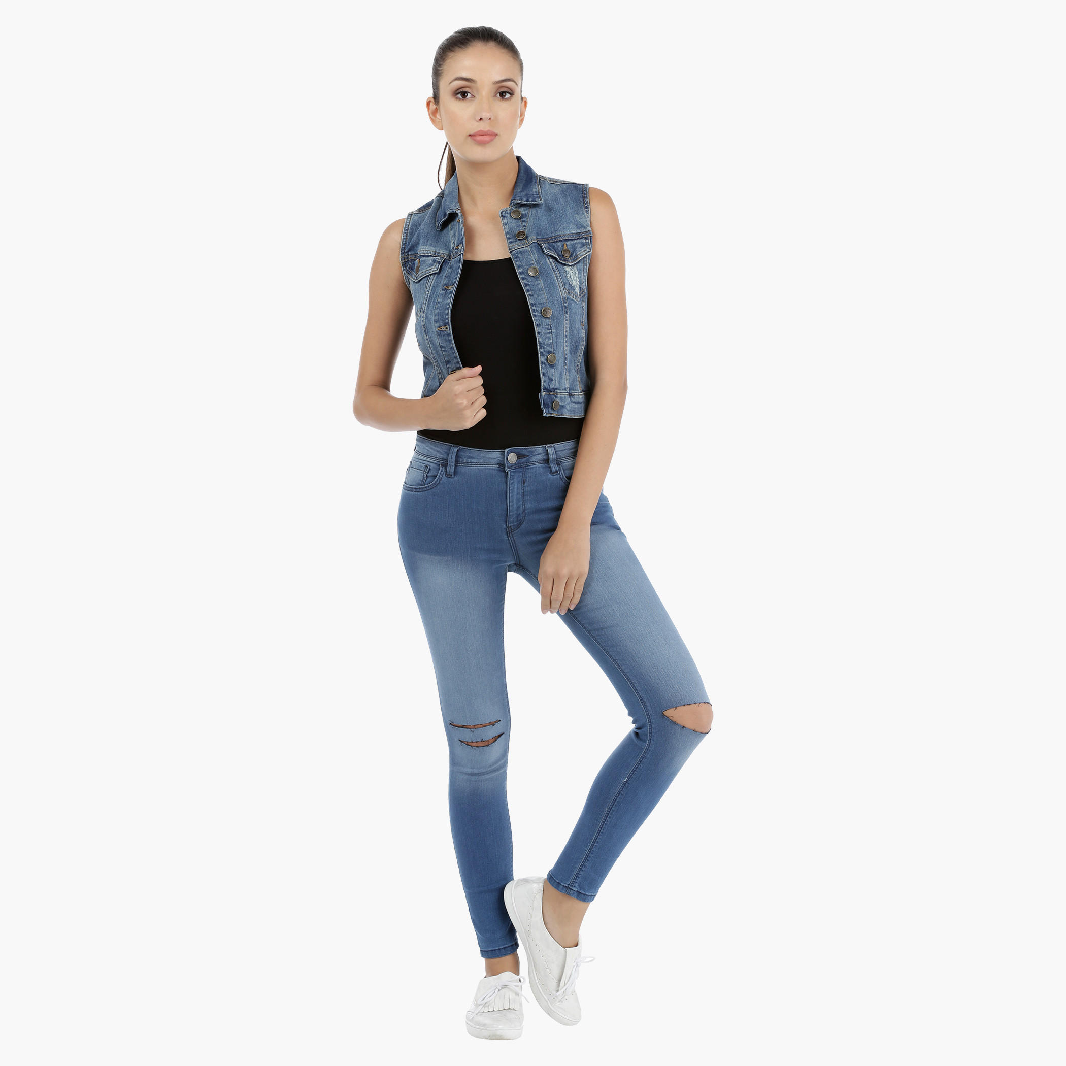 Lee Cooper Skinny Jeans with Ripped Effect-women-clothing-bottoms-jeans-image-5
