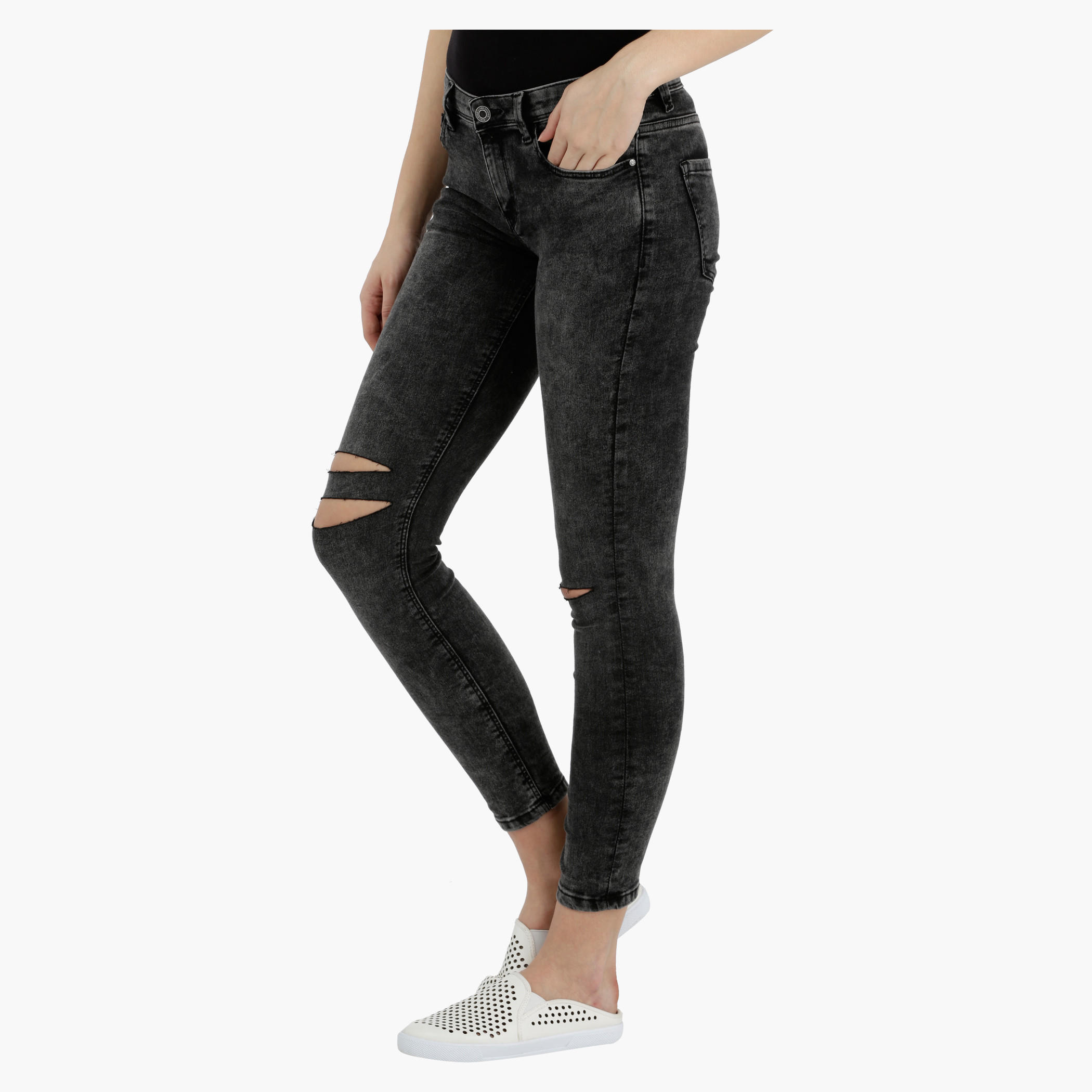 Lee Cooper Skinny Ripped Jeggings-women-clothing-bottoms-jeans-image-3