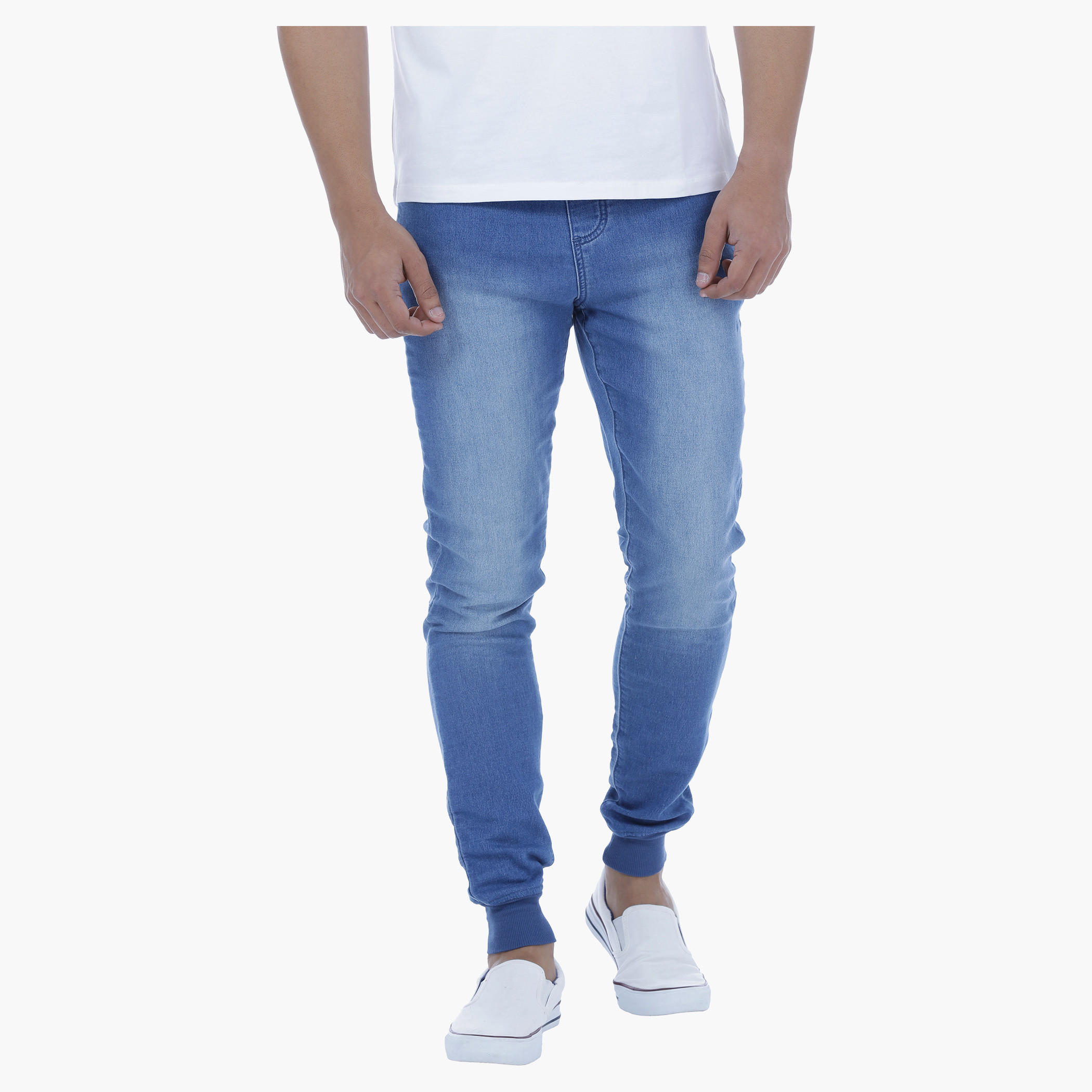 Lee Cooper Denim Jog Pants-men-clothing-bottoms-jeans-image-1