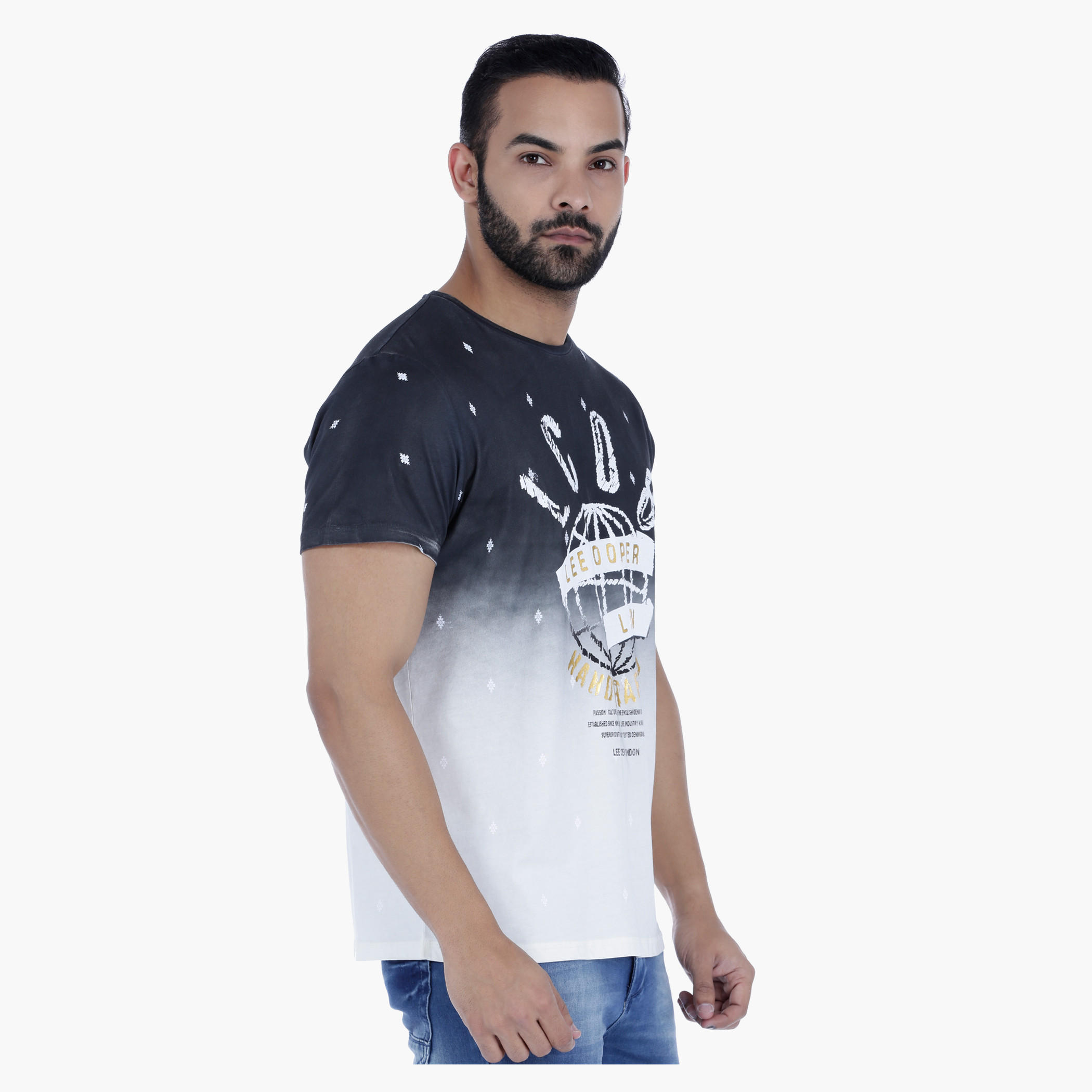 Lee Cooper Crew Neck T-Shirt with Short Sleeves-men-clothing-tshirtsandpolos-tshirts-image-3