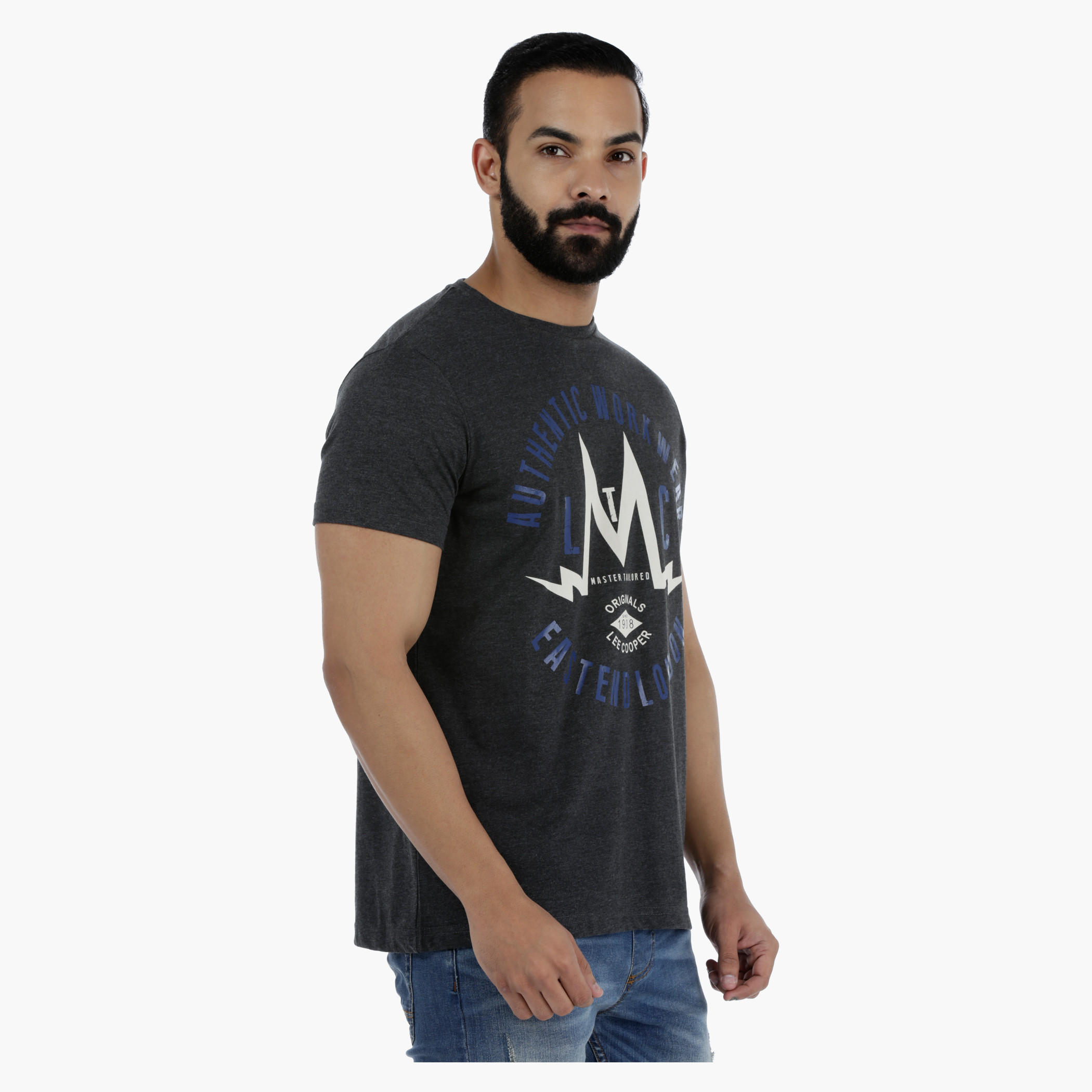 Lee Cooper Printed Short Sleeves T-Shirt with Crew Neck-men-clothing-tshirtsandpolos-tshirts-image-3