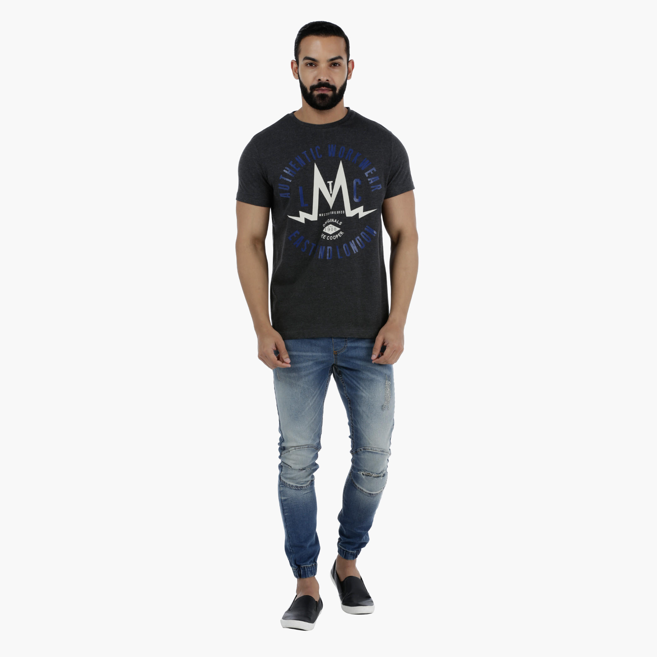 Lee Cooper Printed Short Sleeves T-Shirt with Crew Neck-men-clothing-tshirtsandpolos-tshirts-image-5