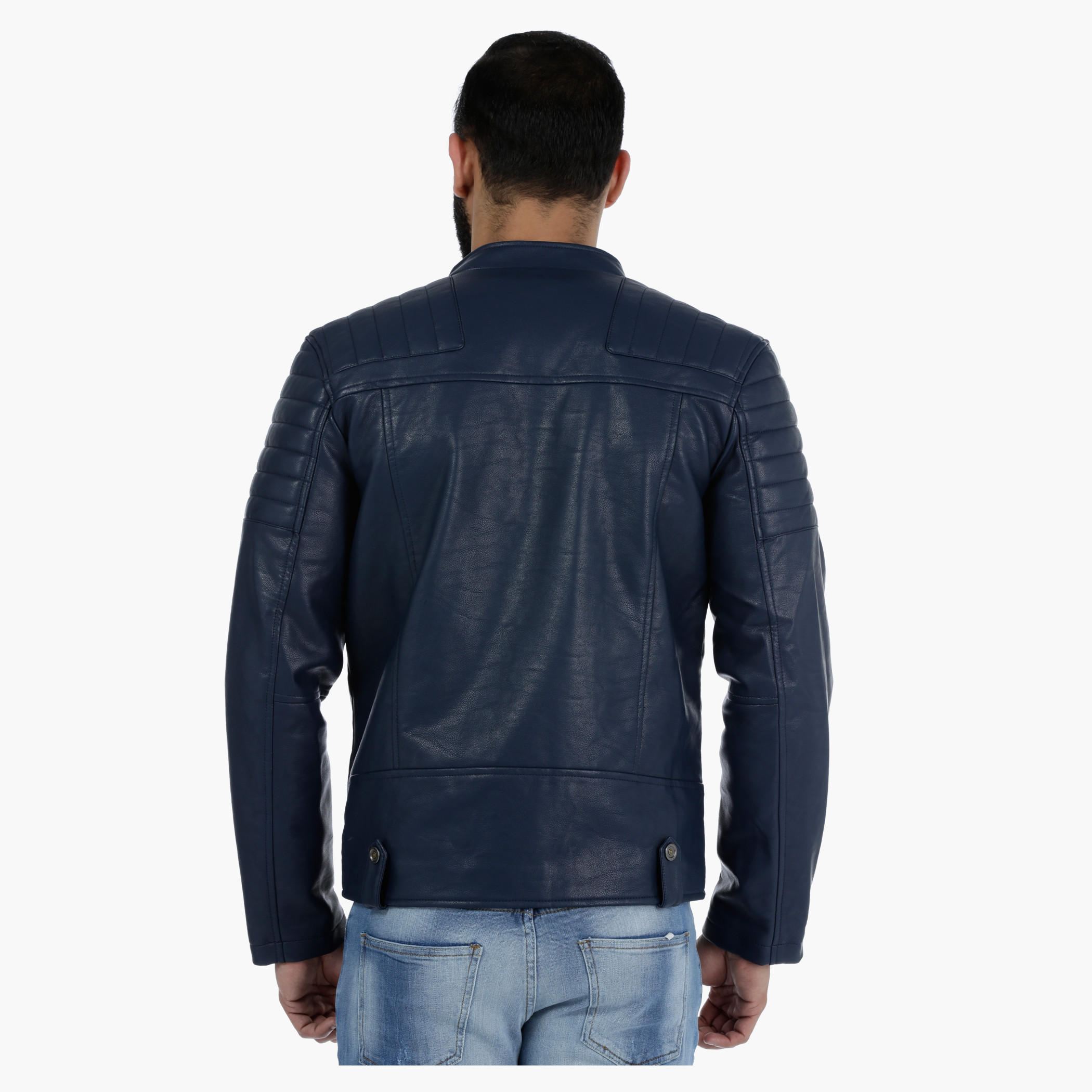 Lee Cooper Quilted Biker Jacket with Zip Detailing-men-clothing-jacketsandblazers-jackets-image-7