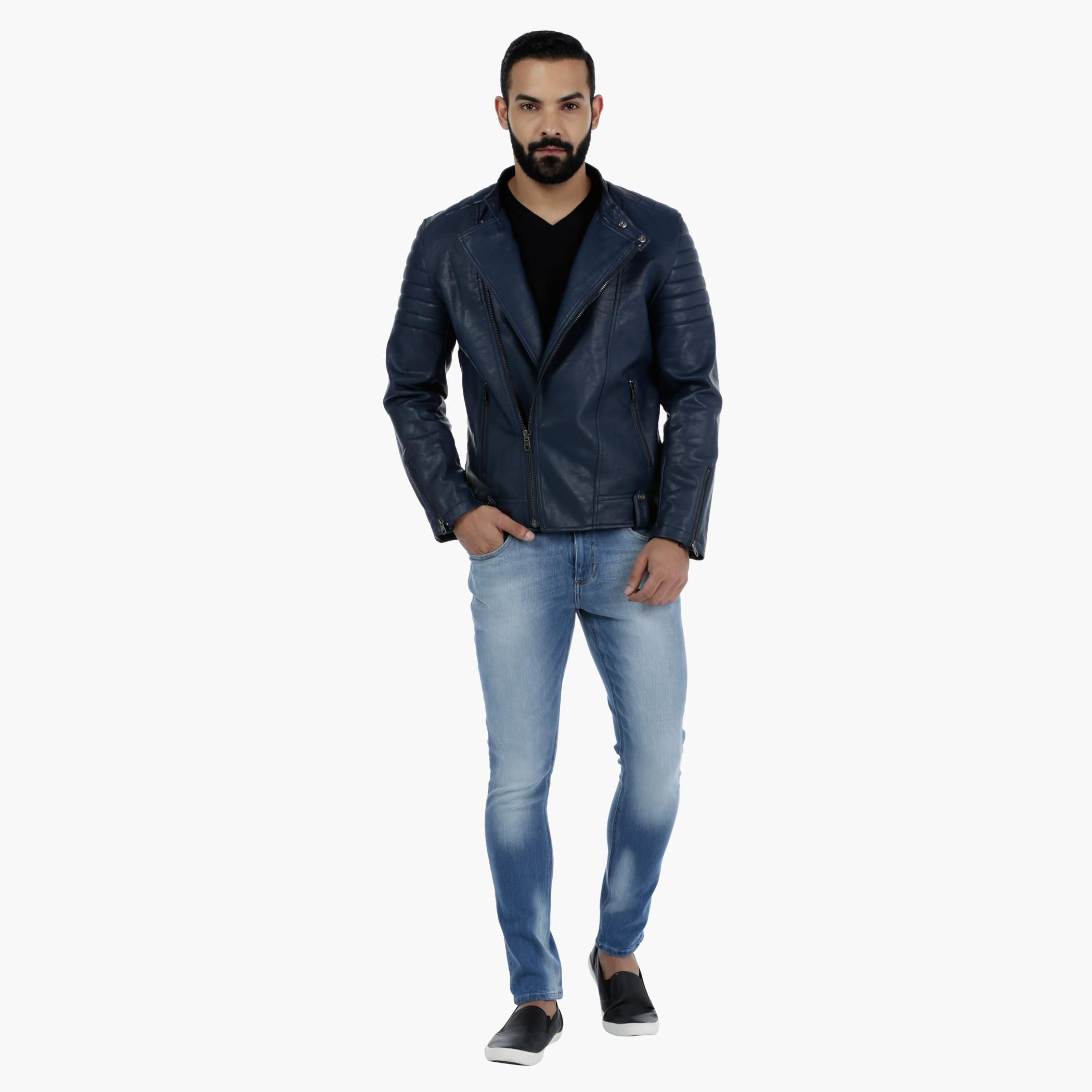 Lee Cooper Quilted Biker Jacket with Zip Detailing-men-clothing-jacketsandblazers-jackets-image-10