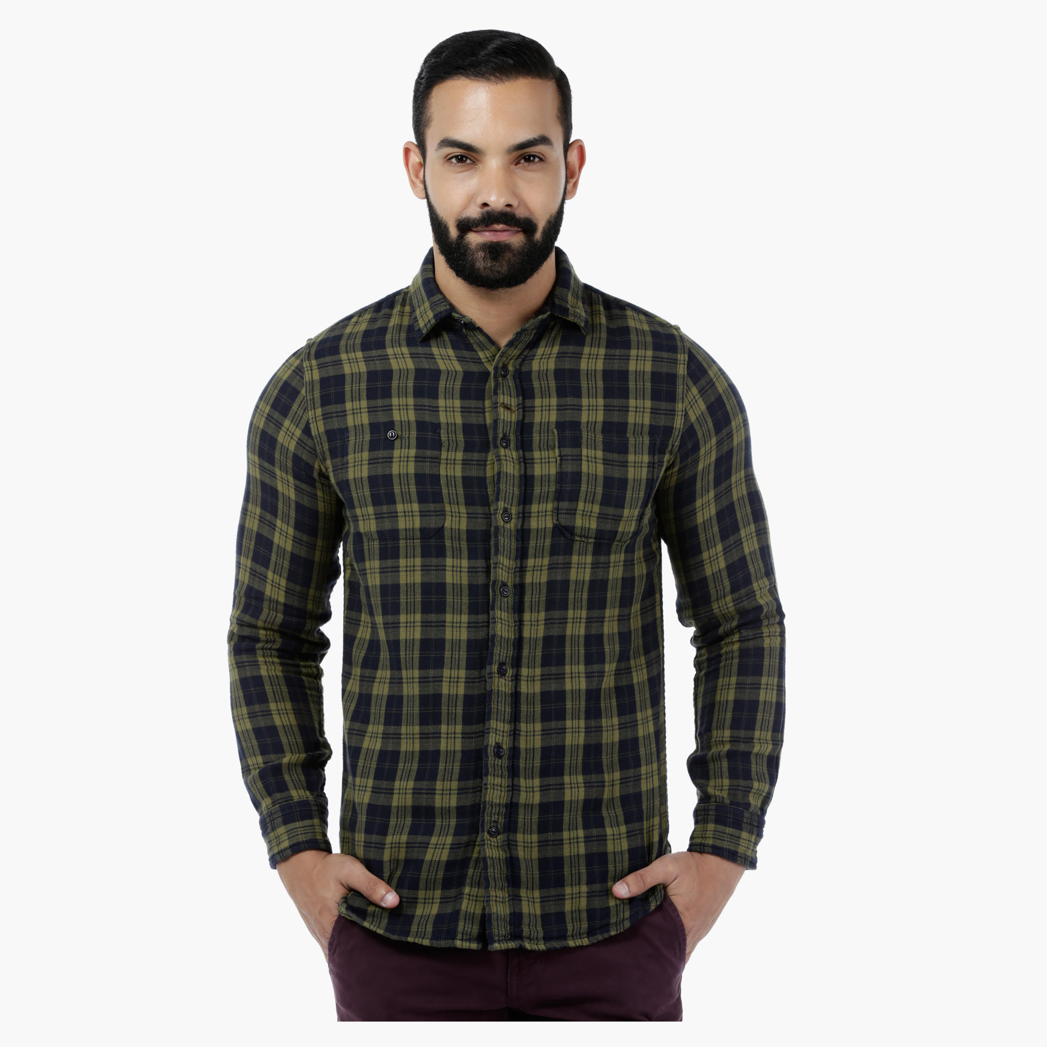 Lee Cooper Chequered Yarn Dyed Double Fabric Shirt-men-clothing-shirts-image-1
