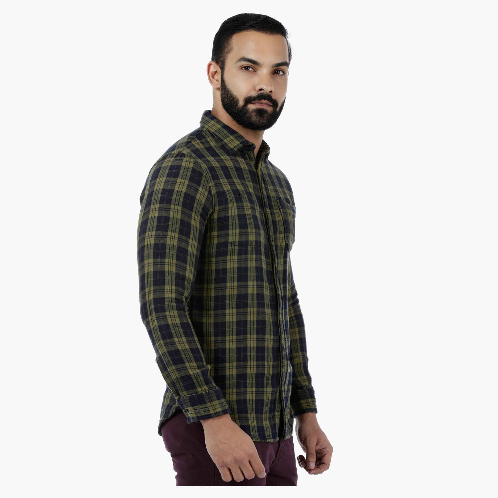 Lee Cooper Chequered Yarn Dyed Double Fabric Shirt-men-clothing-shirts-image-3