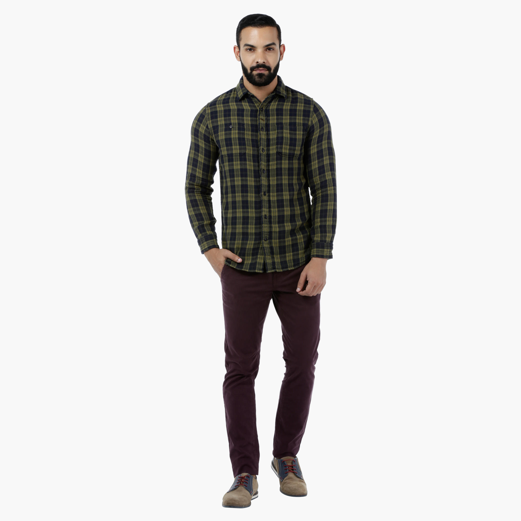 Lee Cooper Chequered Yarn Dyed Double Fabric Shirt-men-clothing-shirts-image-5