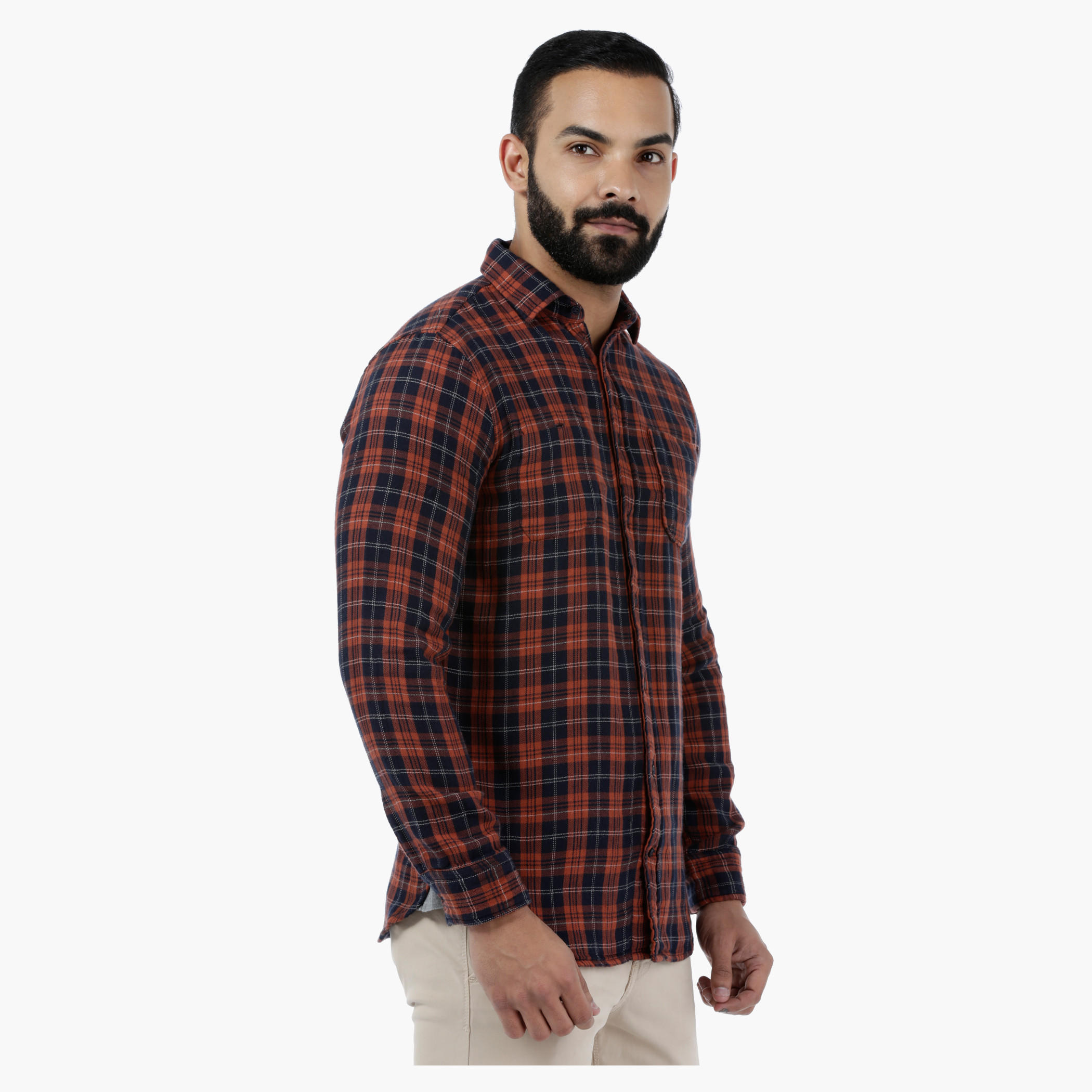 Lee Cooper Chequered Yarn Dyed Double Fabric Shirt-men-clothing-shirts-image-7