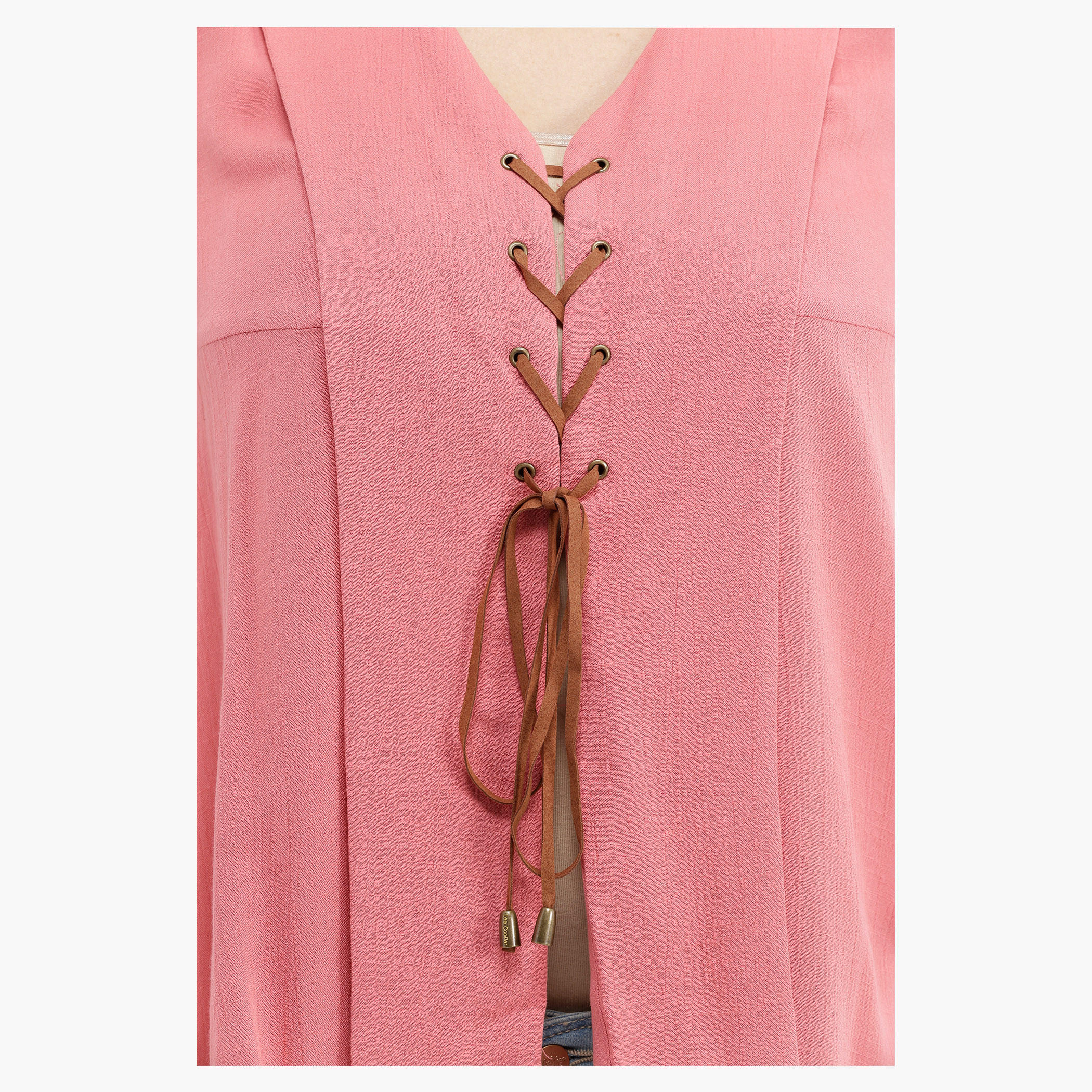 Lee Cooper Sleeveless Top with Lace Up Detail-women-clothing-shirtsandblouses-blouses-image-4