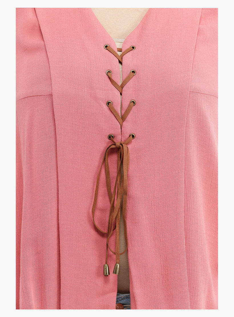Lee Cooper Sleeveless Top with Lace Up Detail-women-clothing-shirtsandblouses-blouses-image-2