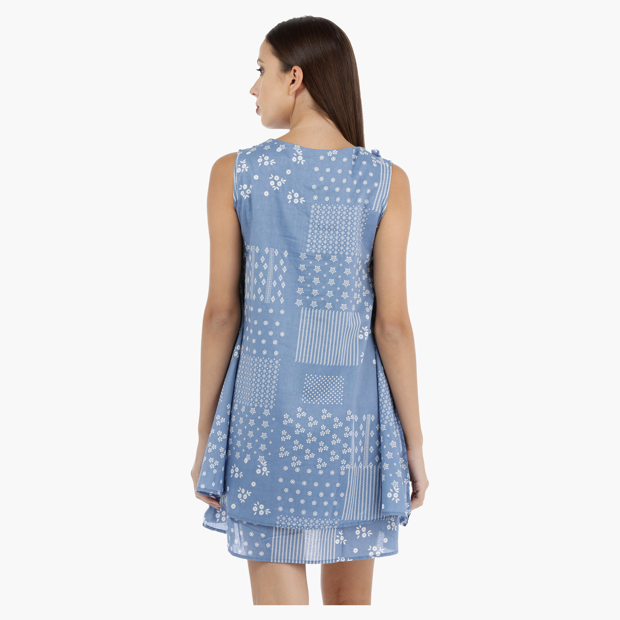 Lee Cooper Printed Cotton Layered Dress-women-clothing-dresses-image-4