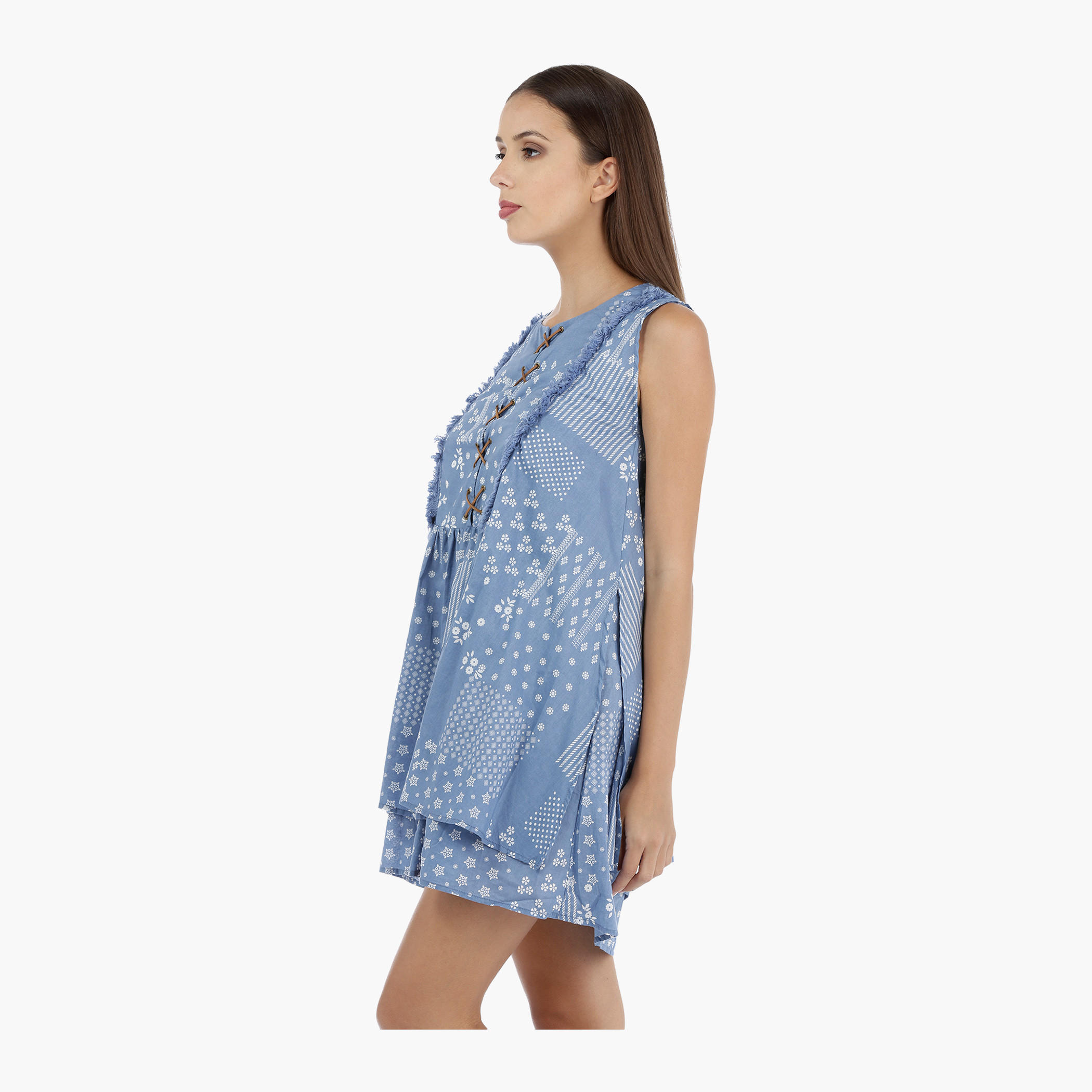Lee Cooper Printed Cotton Layered Dress-women-clothing-dresses-image-3