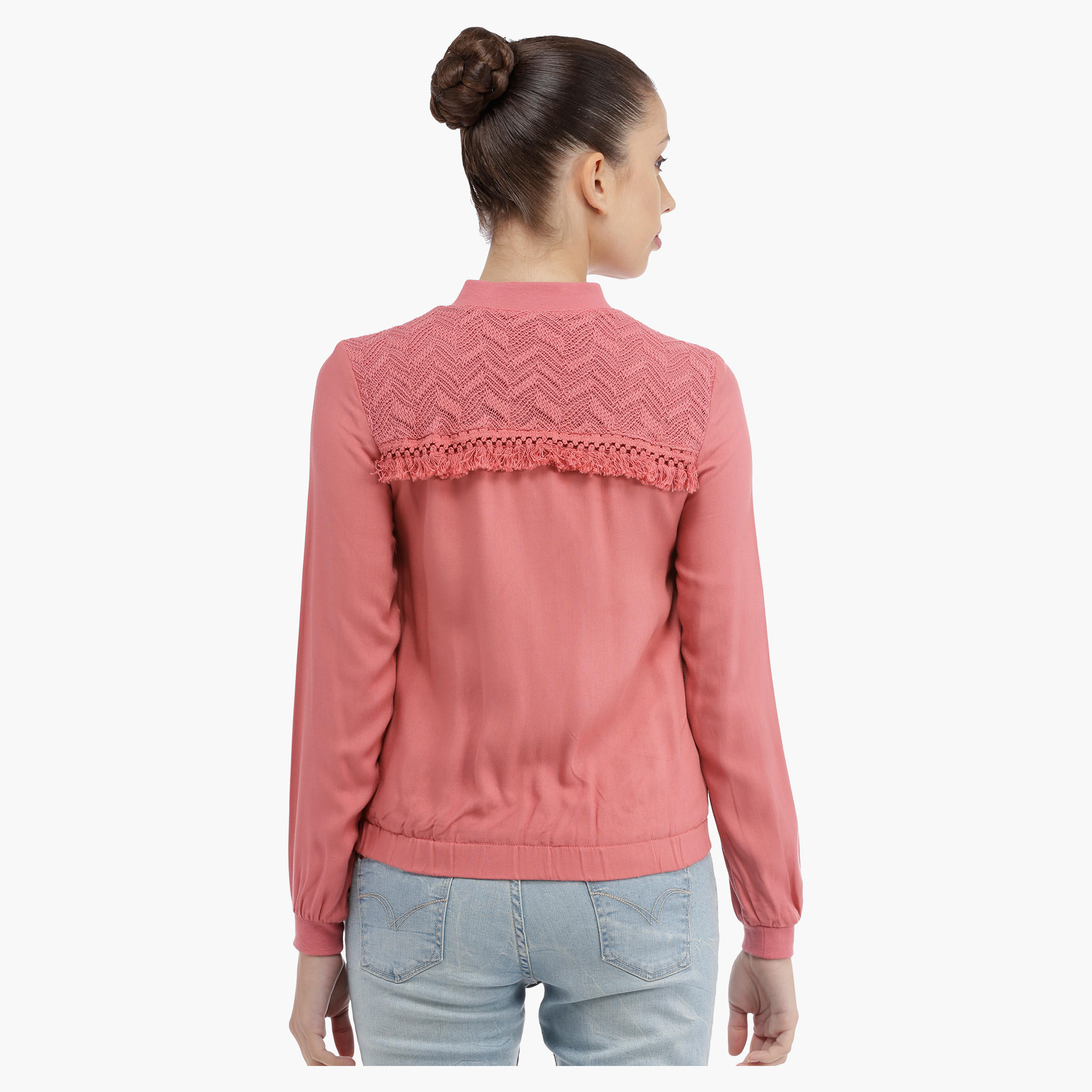 Lee Cooper Bomber Jacket with Tassels-women-winterwear-coatsandjackets-jackets-image-4