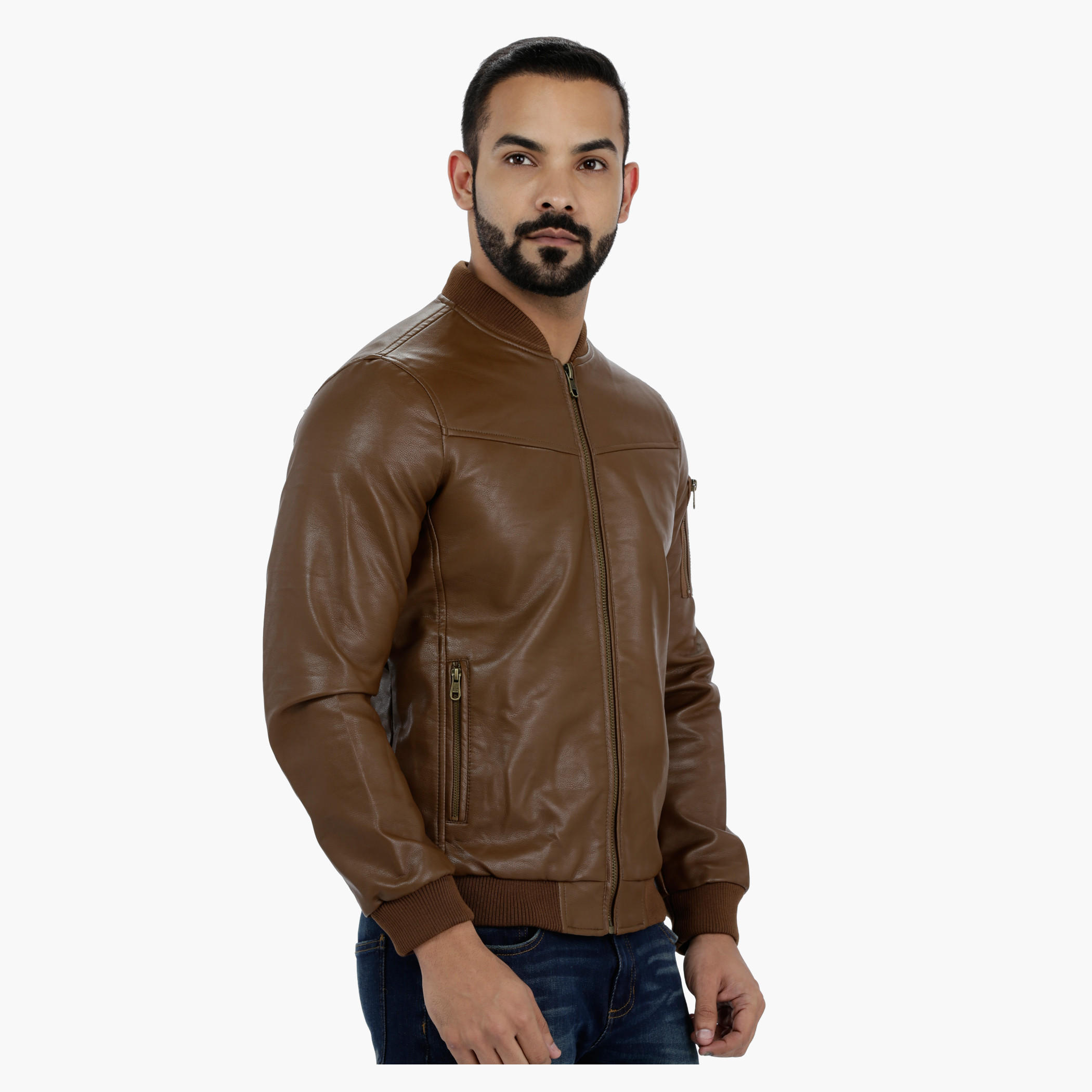 Lee Cooper Biker Jacket with Zippered Closure-men-clothing-jacketsandblazers-jackets-image-8