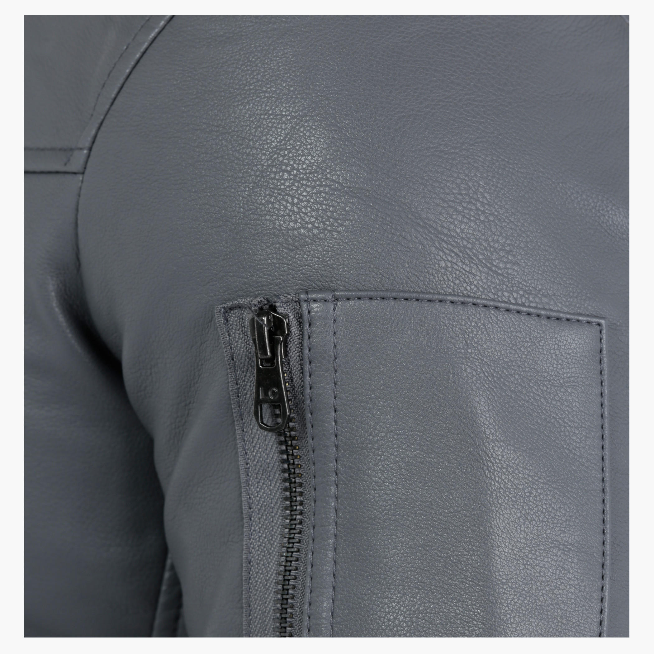Lee Cooper Biker Jacket with Zippered Closure-men-clothing-jacketsandblazers-jackets-image-2
