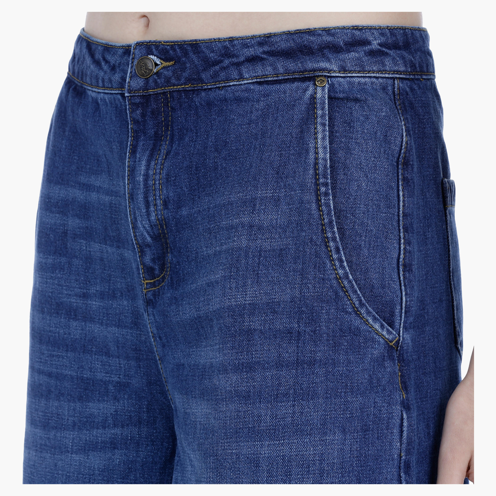 Lee Cooper Denim Culottes with Raw Hem-women-clothing-bottoms-trousers-image-4