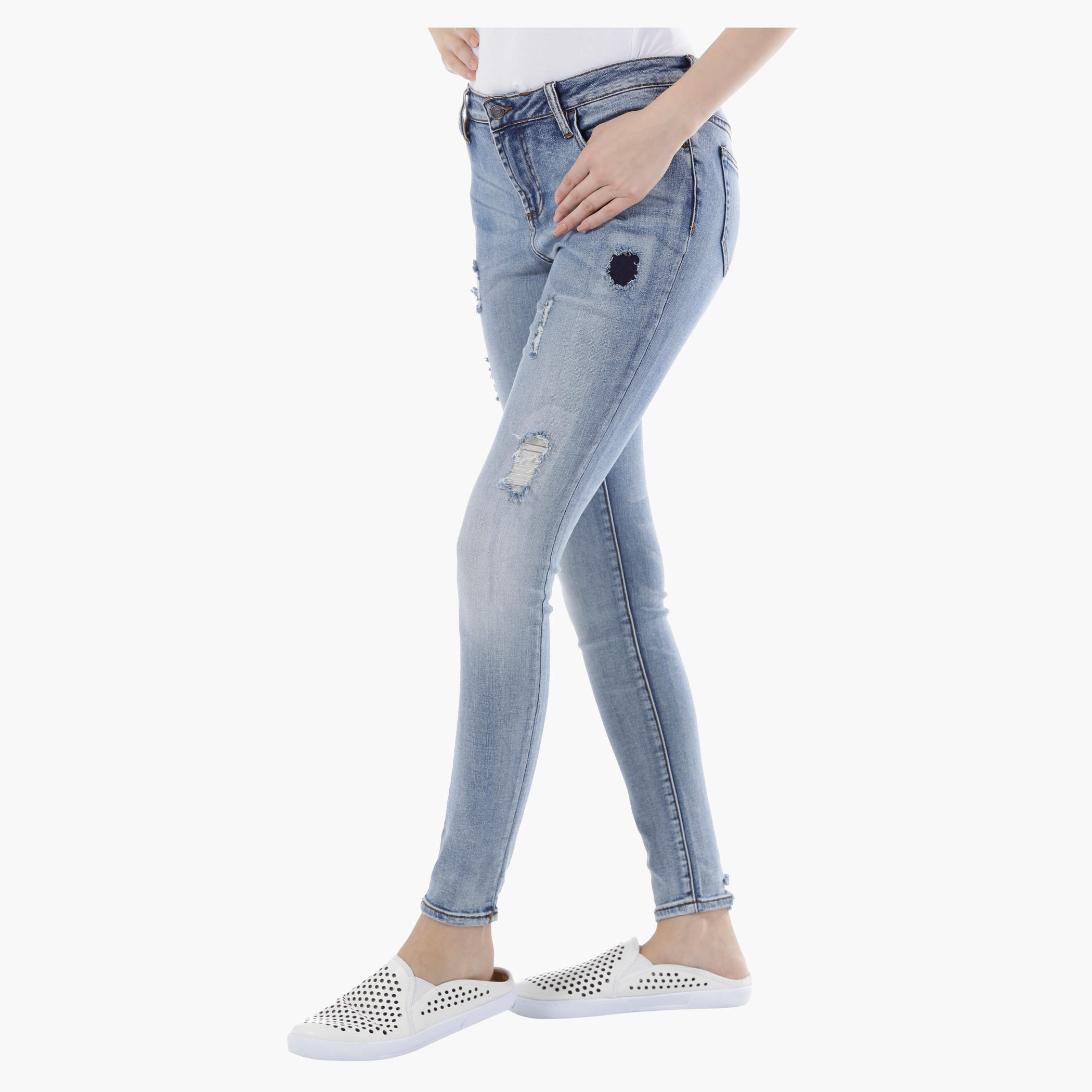 Lee Cooper Torn Jeans in Regular Fit-women-clothing-bottoms-jeans-image-3