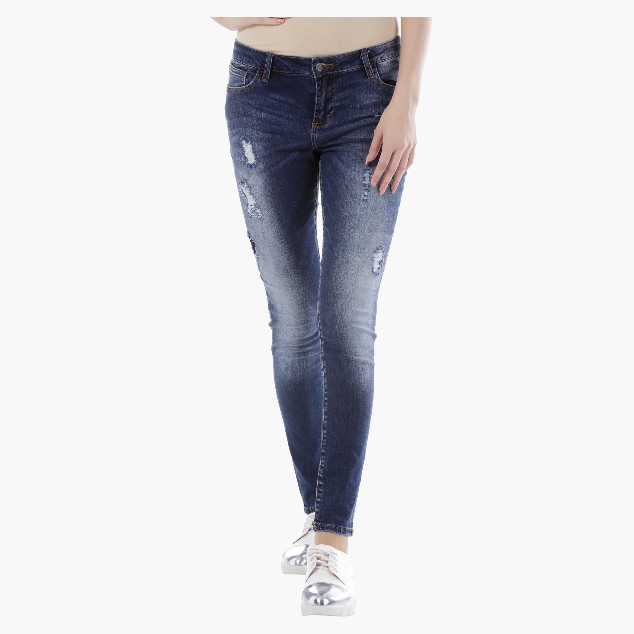 Lee Cooper Vintage Torn Denims in Skinny Fit-women-clothing-bottoms-jeans-image-1