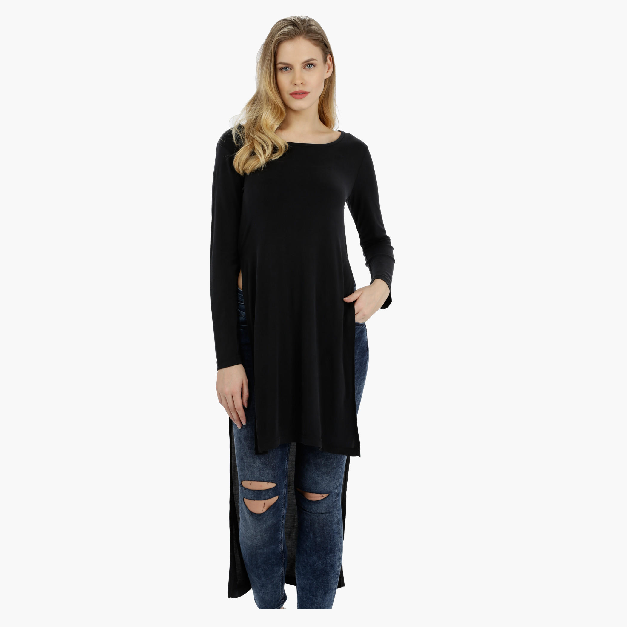 Lee Cooper High Low T-Shirt-women-clothing-tshirts-image-1