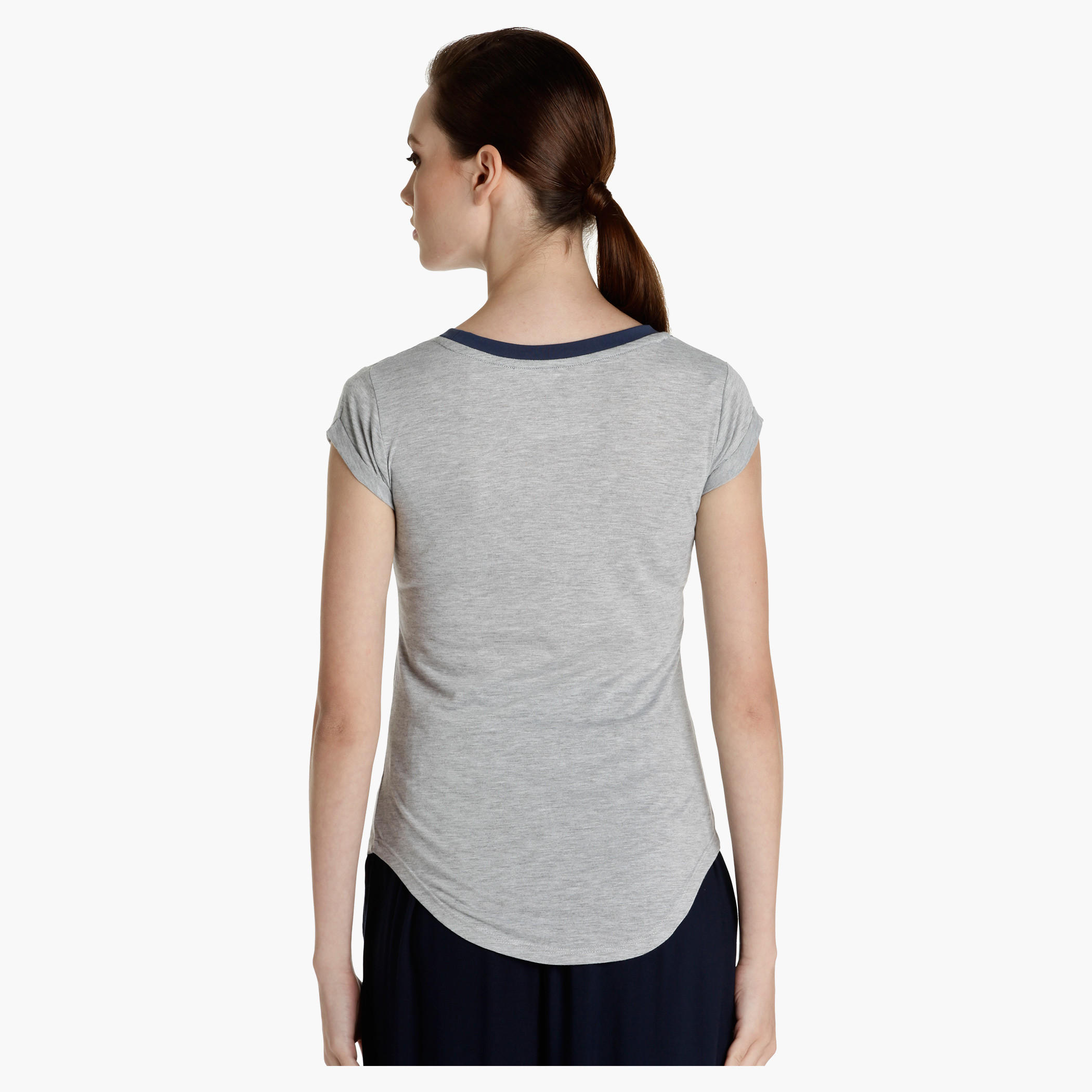 Lee Cooper Embellished Melange T-Shirt-women-clothing-tshirts-image-2