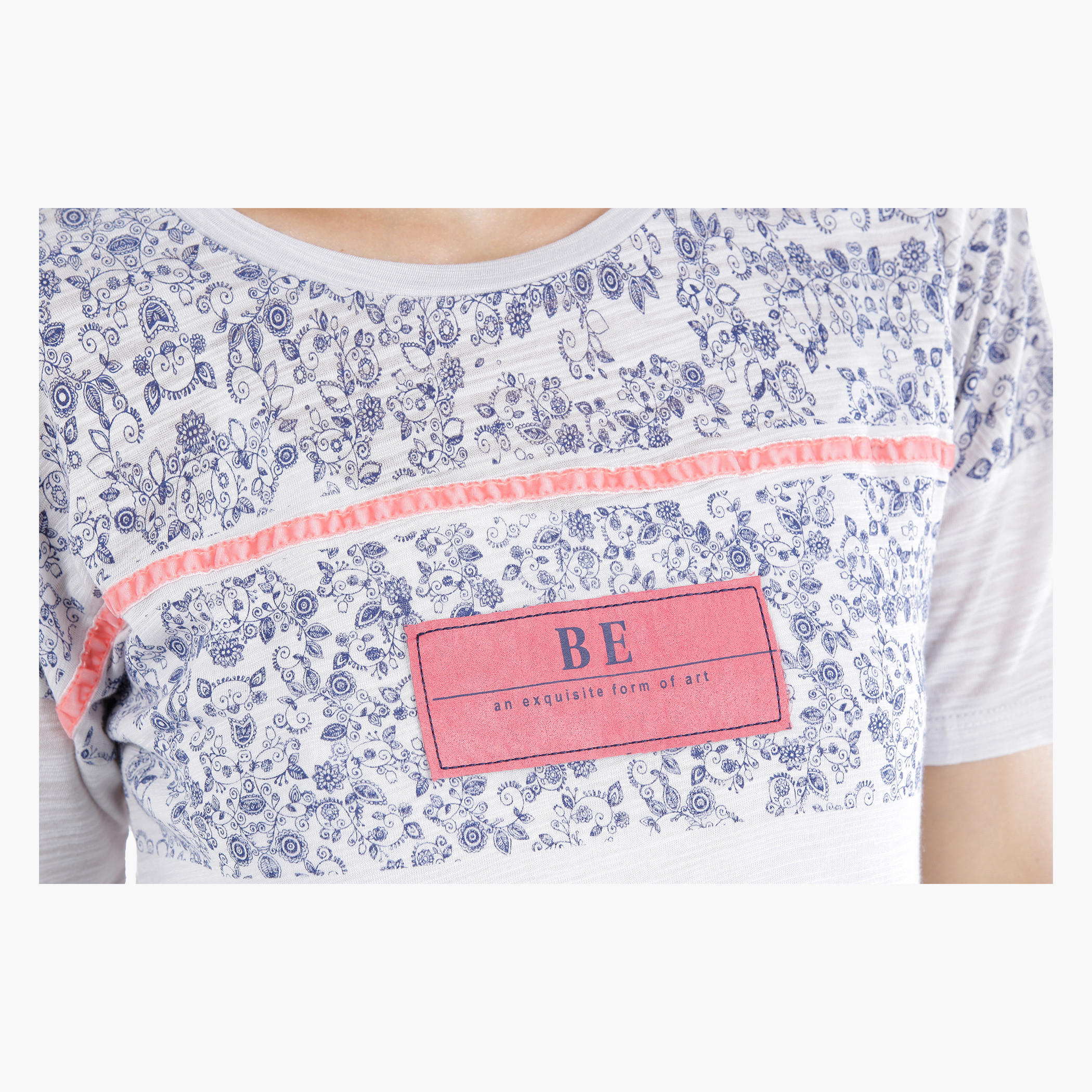 Lee Cooper Crew Neck Tee with Short Sleeves and Asymmetrical Hem-women-clothing-tshirts-image-4