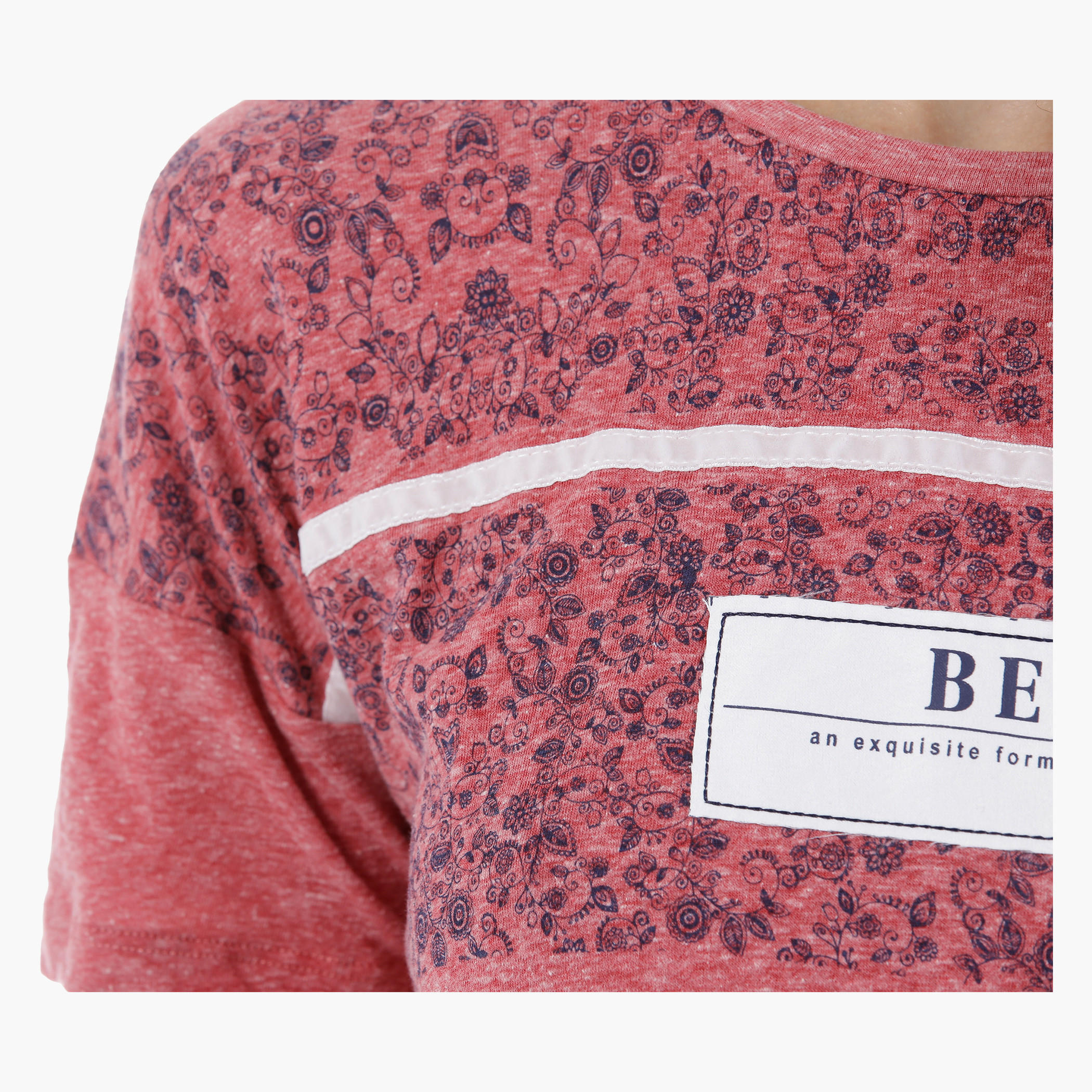 Lee Cooper Crew Neck Tee with Short Sleeves and Asymmetrical Hem-women-clothing-tshirts-image-9