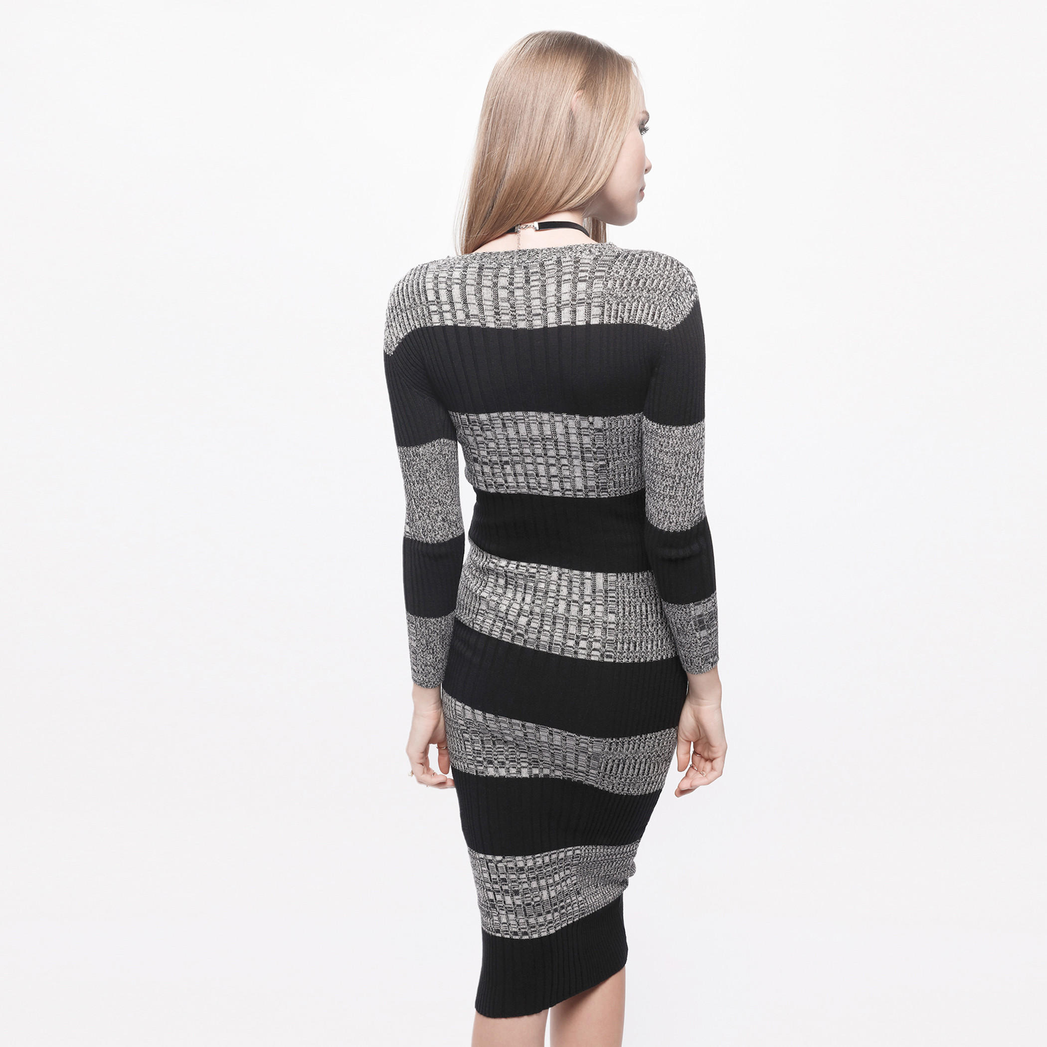 Striped Dress with Long Sleeves-women-clothing-dresses-image-4