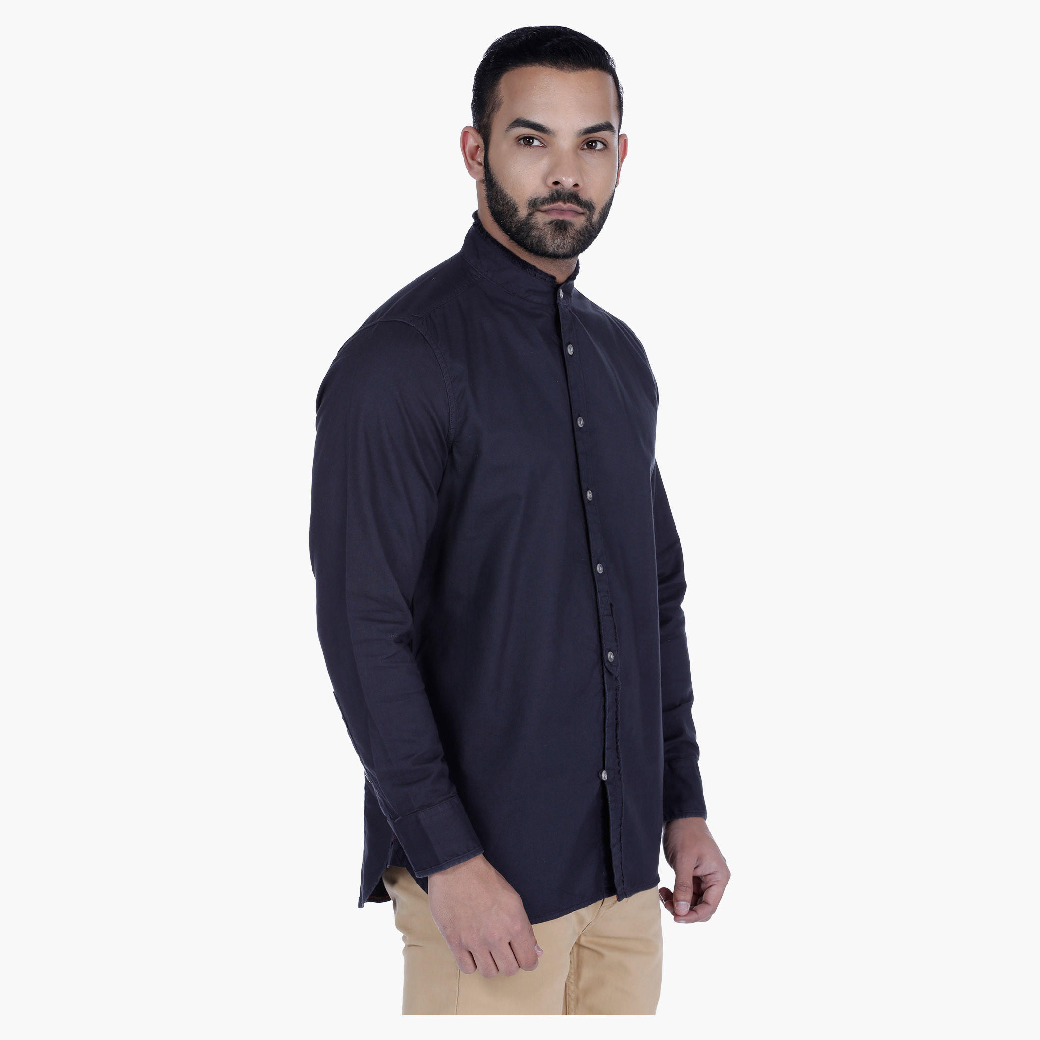 Lee Cooper Shirt with long sleeves and Band Collar-men-clothing-shirts-image-8