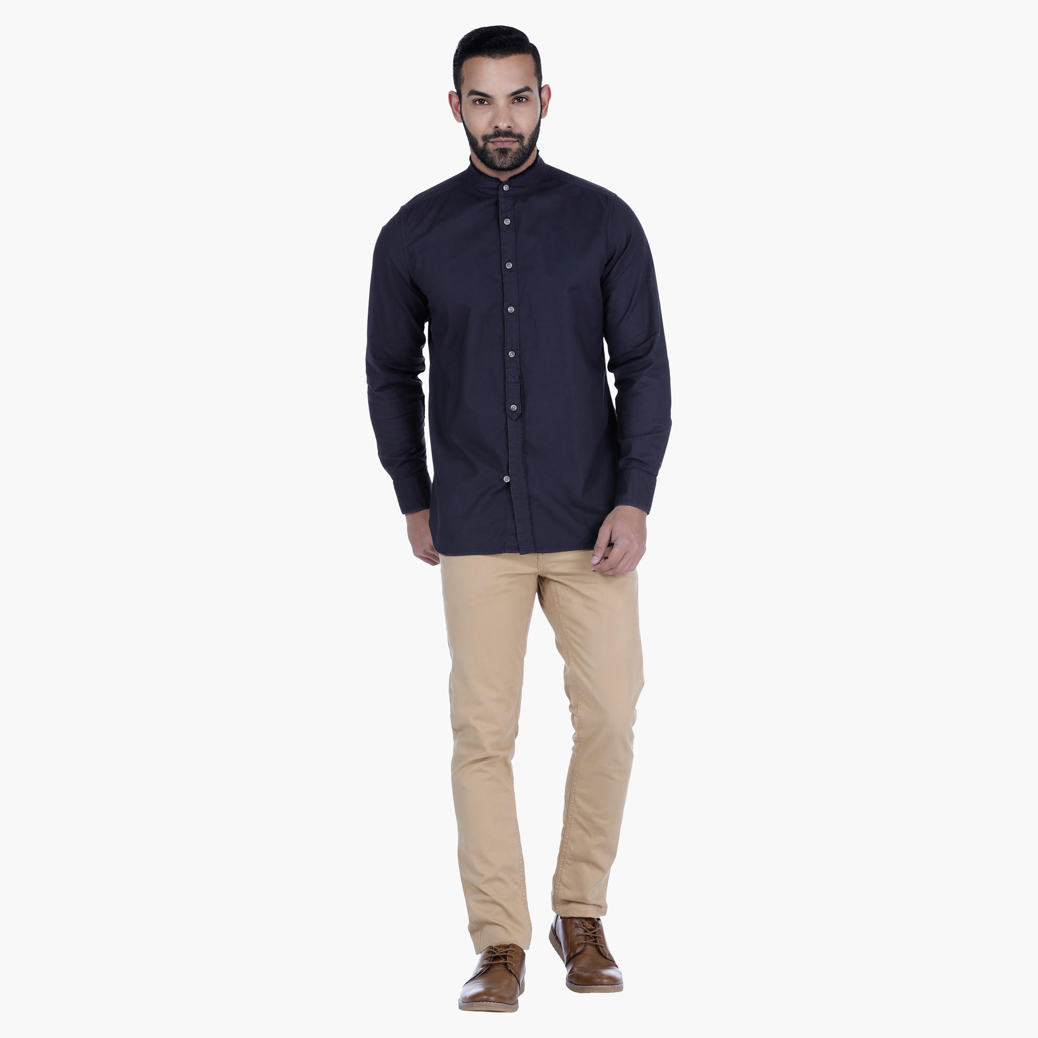 Lee Cooper Shirt with long sleeves and Band Collar-men-clothing-shirts-image-10