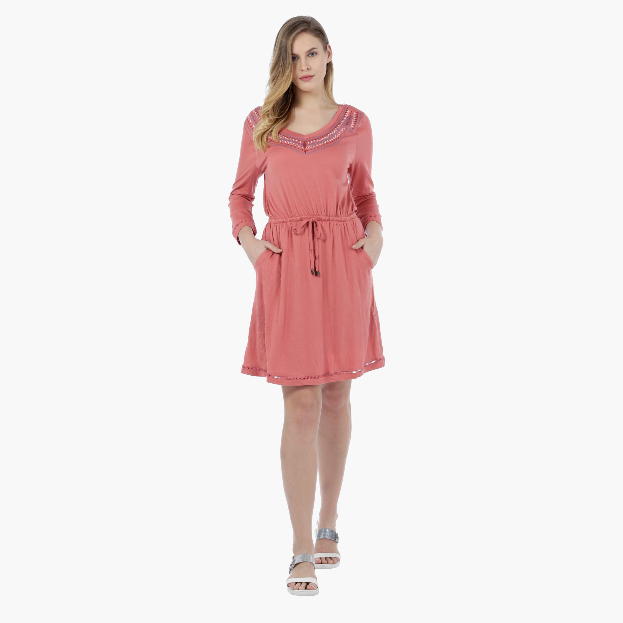 Lee Cooper Embroidered Jersey Dress-women-clothing-dresses-image-5